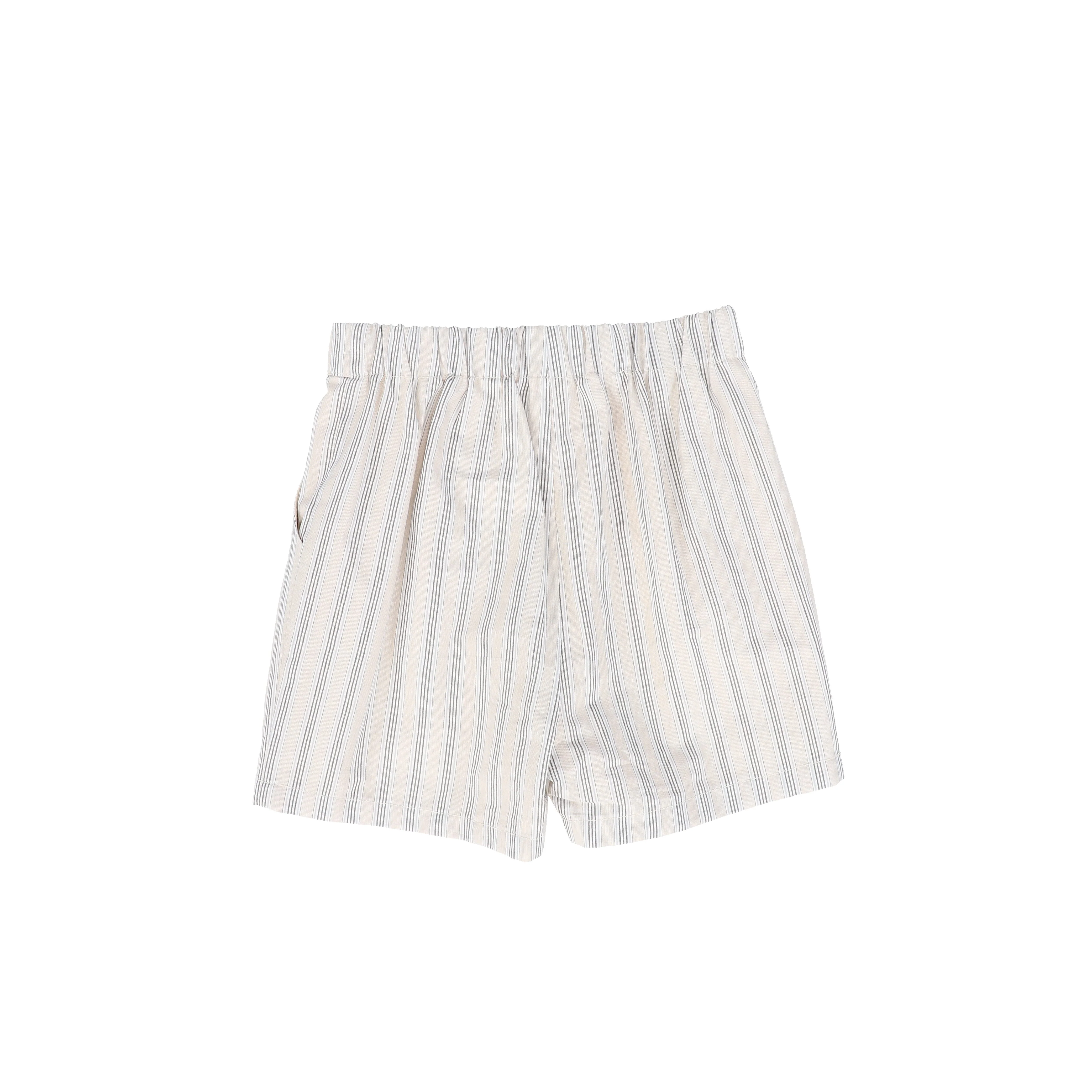 LE BOURDON BEIGE DOUBLE STRIPE SHORTS [FINAL SALE] - Image 2
