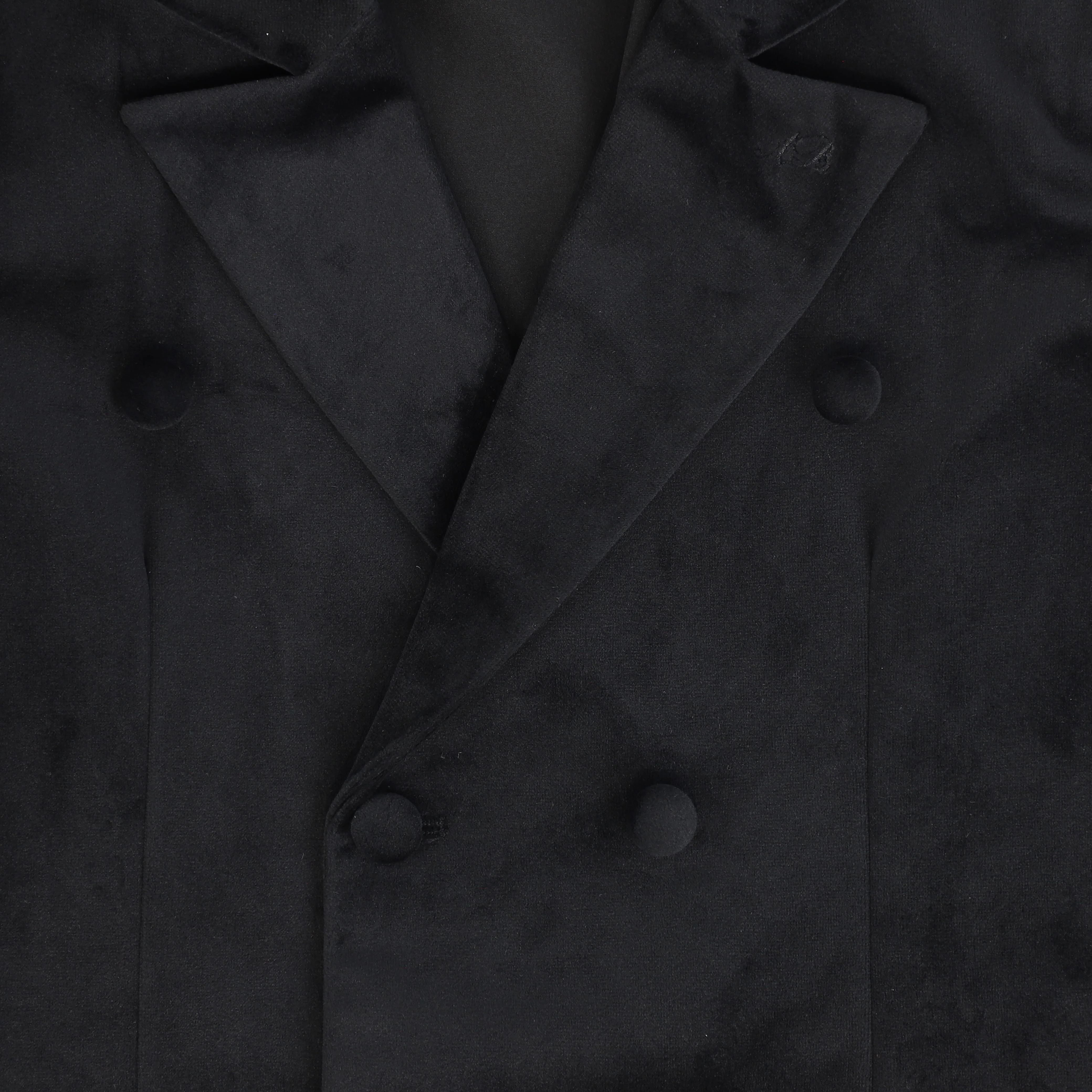 Le Bourdon Black Velvet Satin Lapel DB Blazer [FINAL SALE] - Image 3