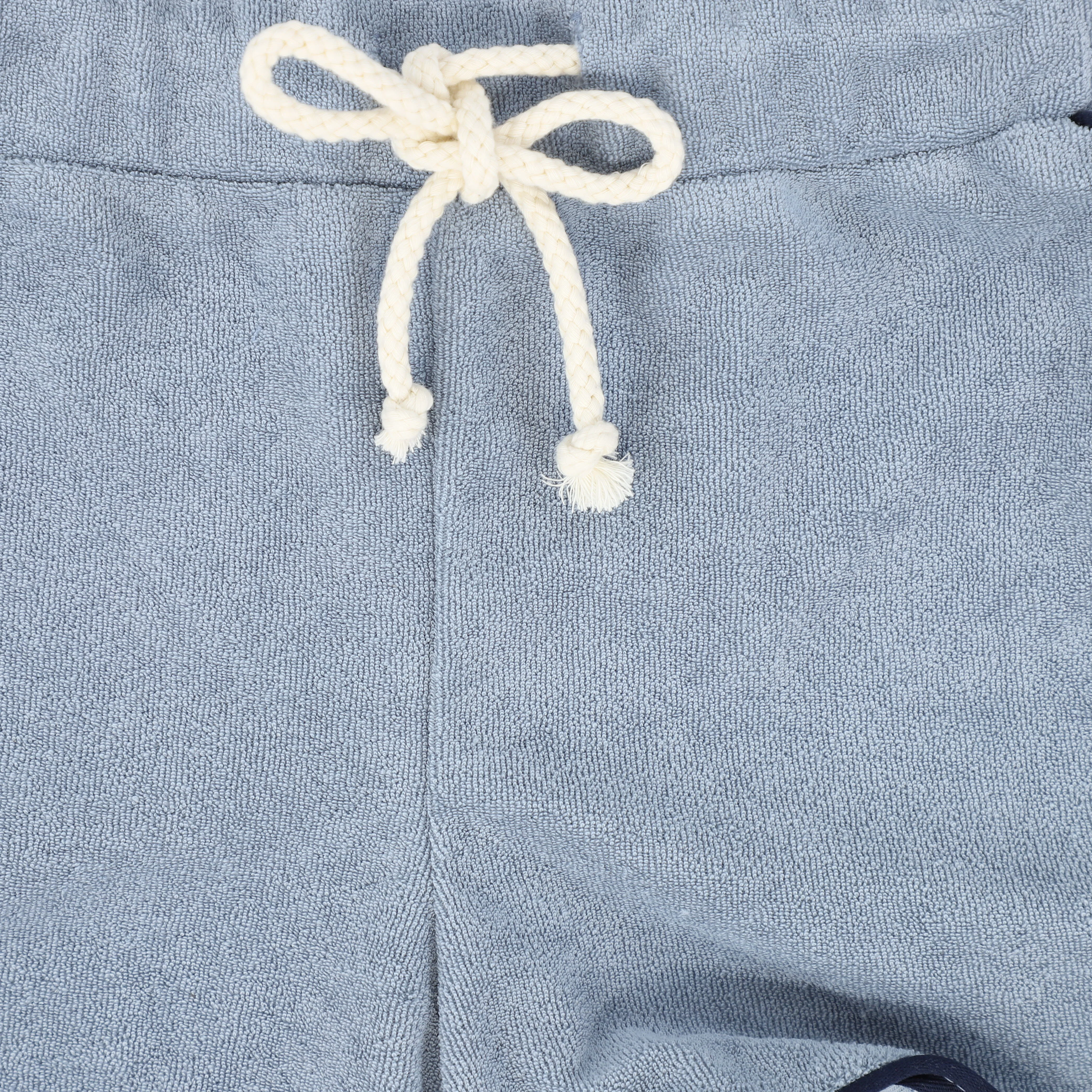 LE BOURDON BLUE PIPED TRIM TERRY SHORTS [FINAL SALE] - Image 3