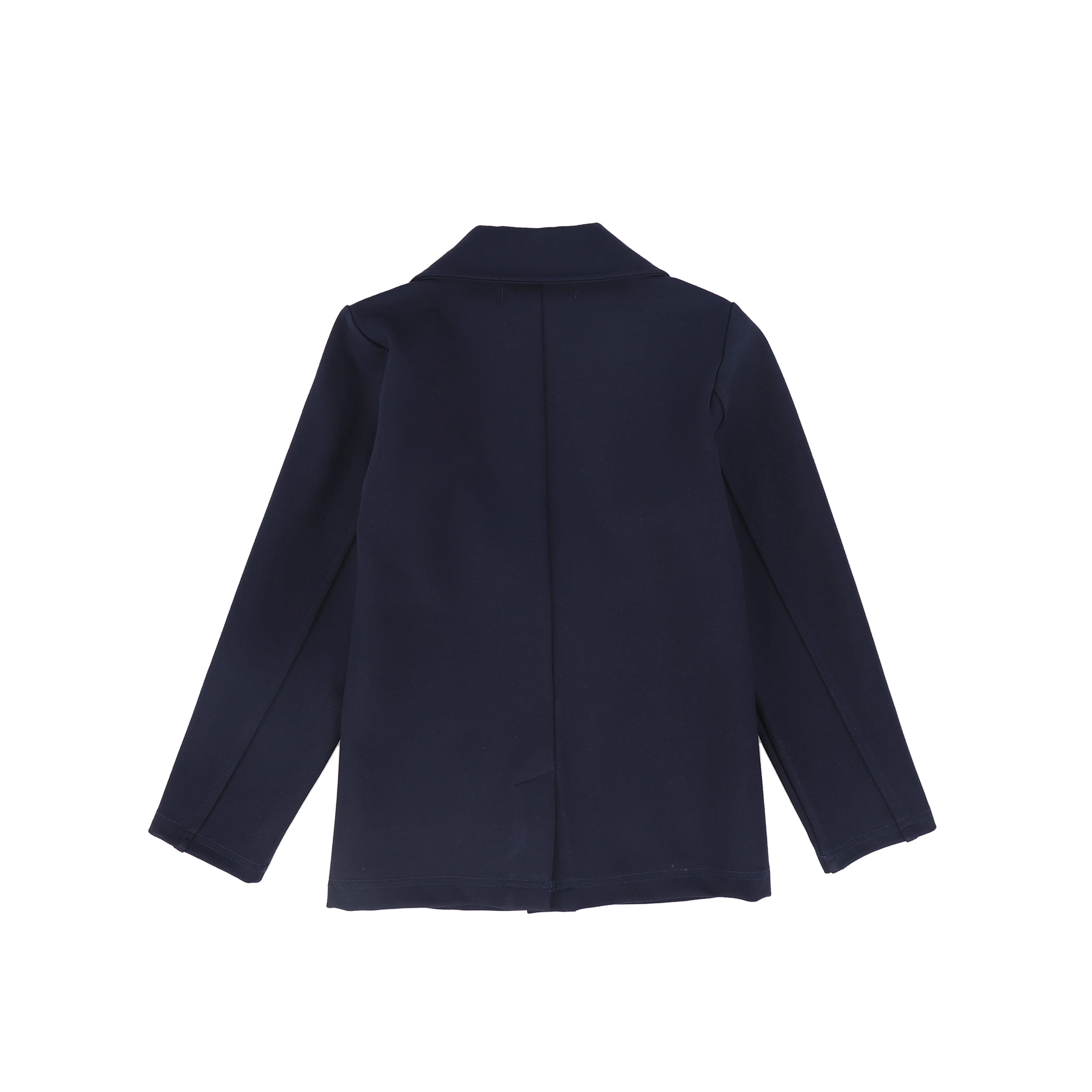 LE BOURDON NAVY PONTE EMBROIDERED POCKET BLAZER [FINAL SALE] - Image 2
