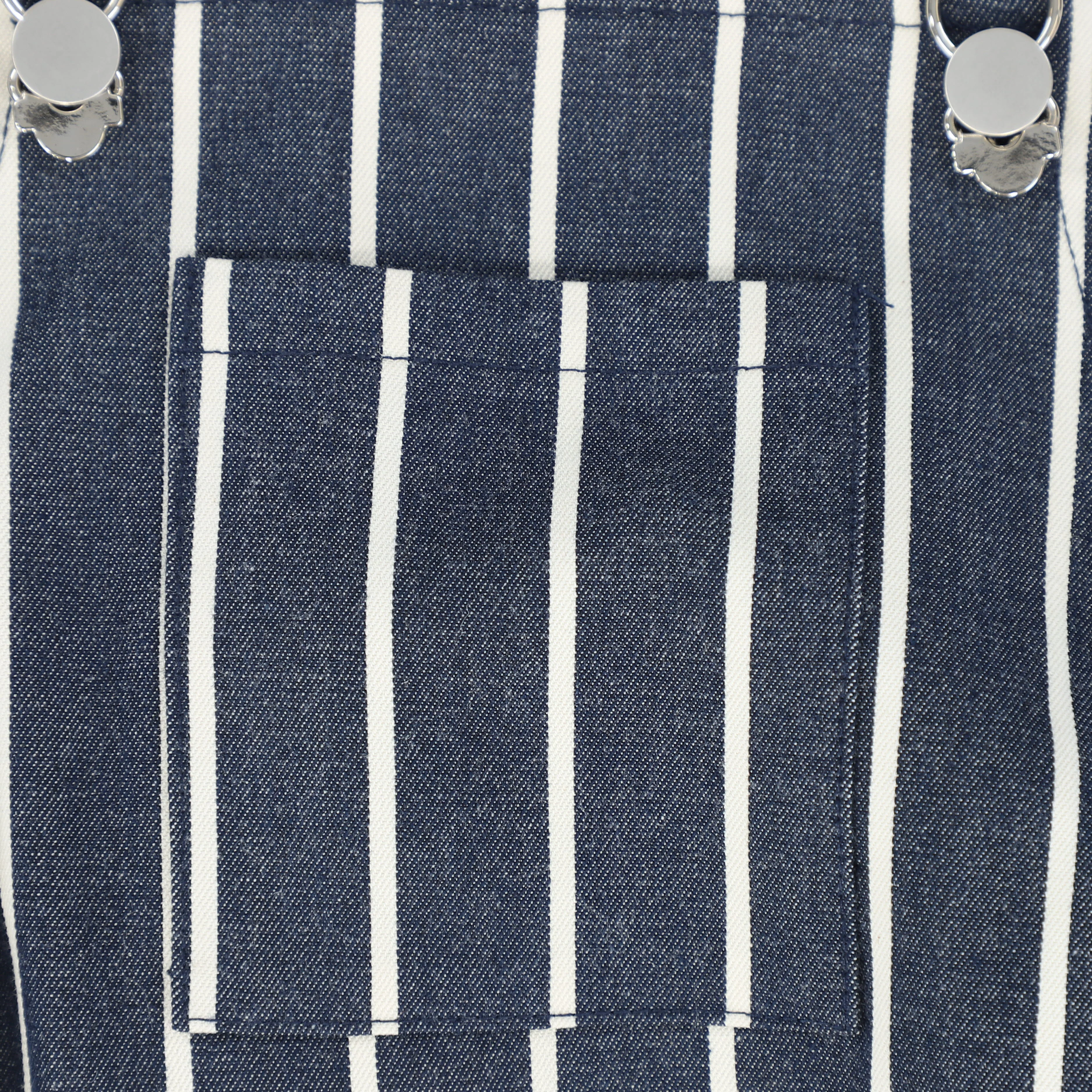 LE BOURDON NAVY STRIPED DENIM ROMPER [FINAL SALE] - Image 3