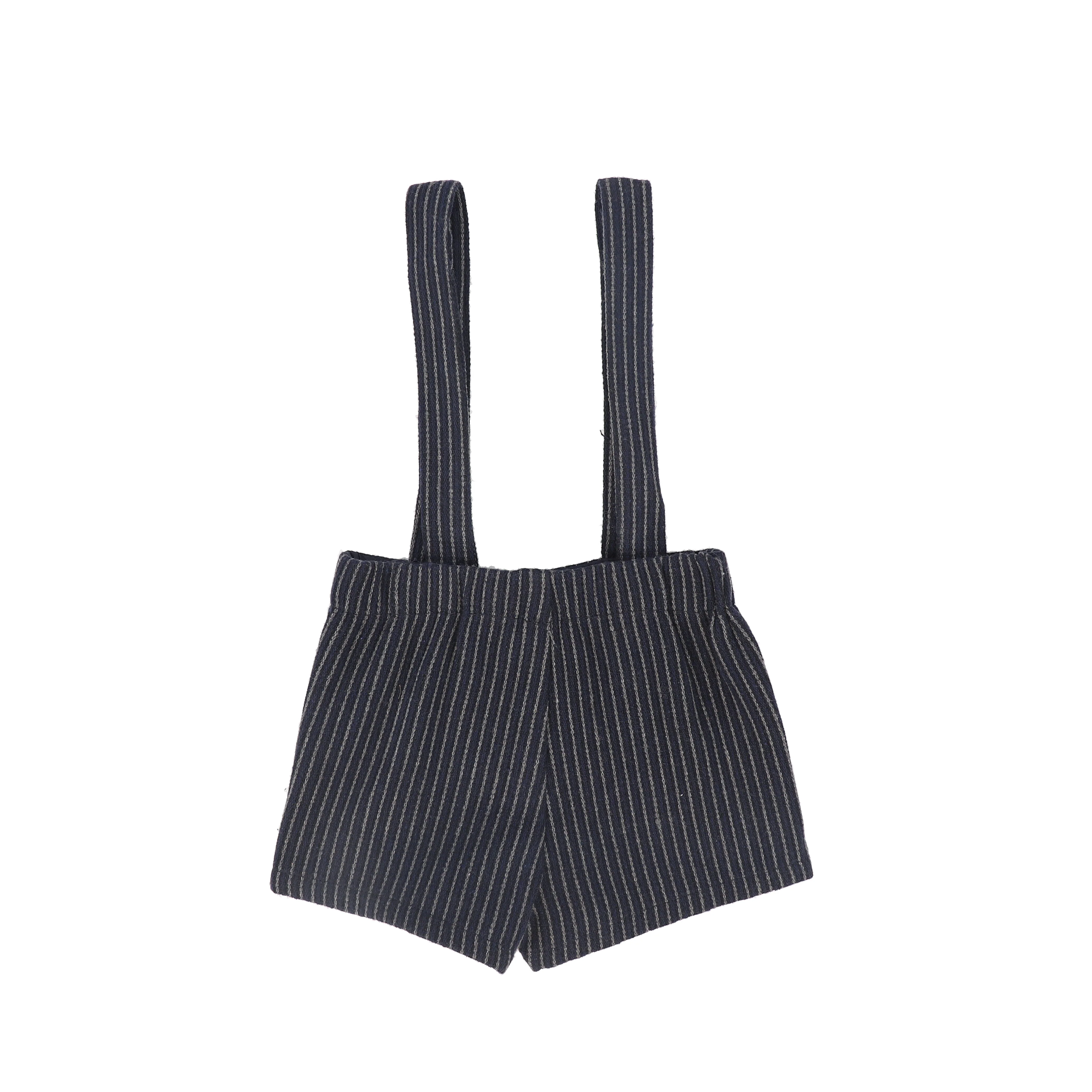 LE BOURDON NAVY TEXTURED OVERALLS [FINAL SALE] - Image 2