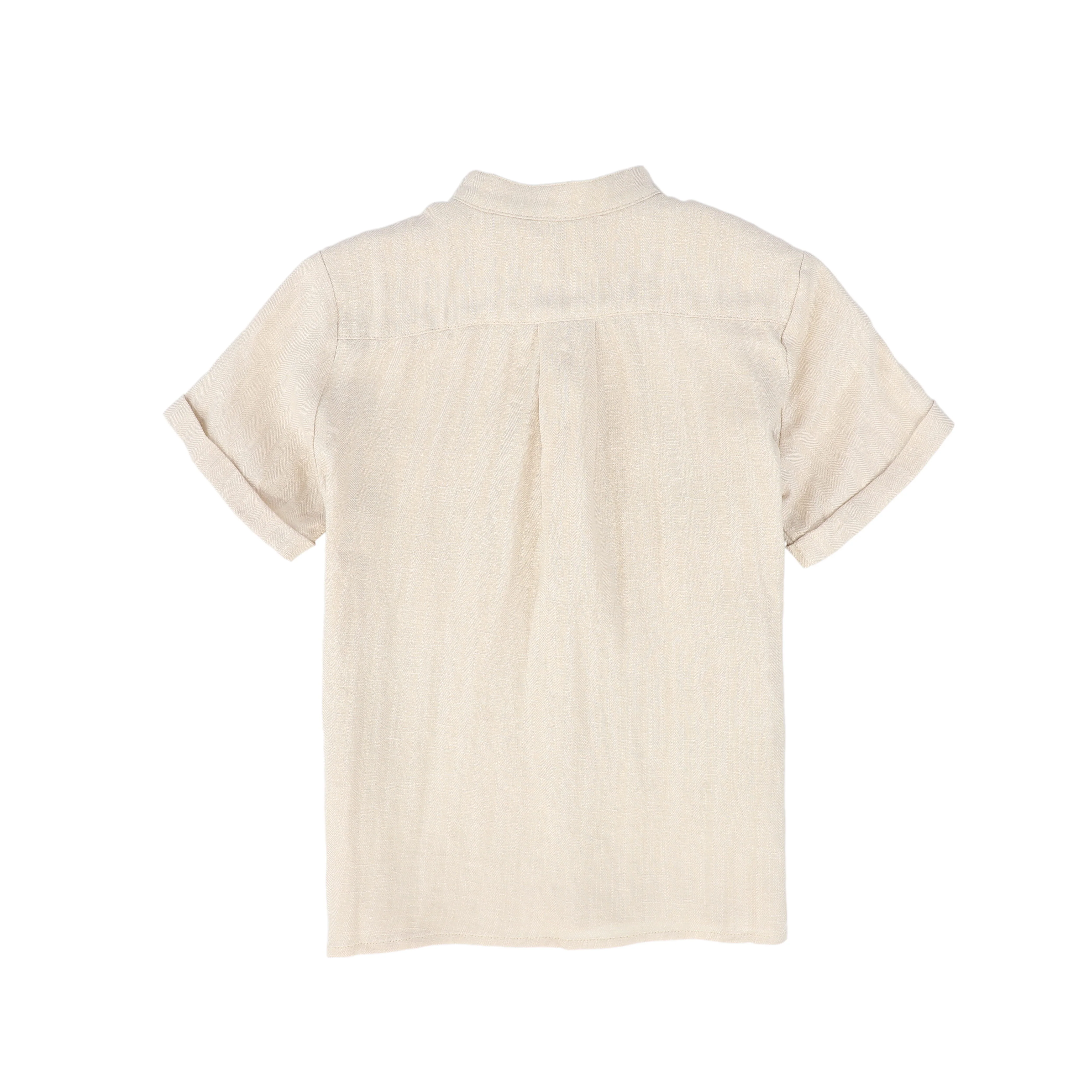 LE BOURDON TAN LINEN POCKET SHIRT [FINAL SALE] - Image 2