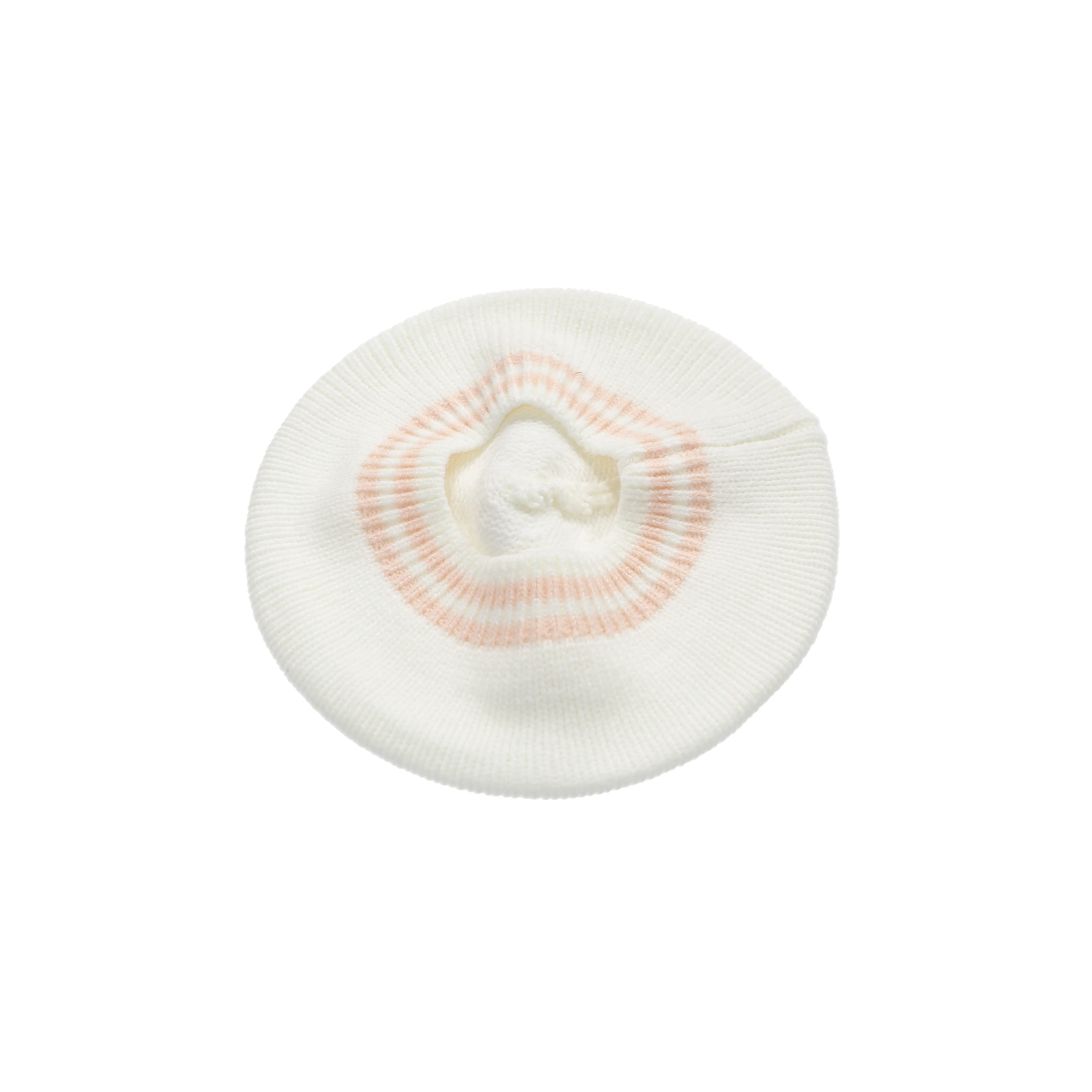 LE ENFANT IVORY TRIM KNIT BERET [FINAL SALE] - Image 2