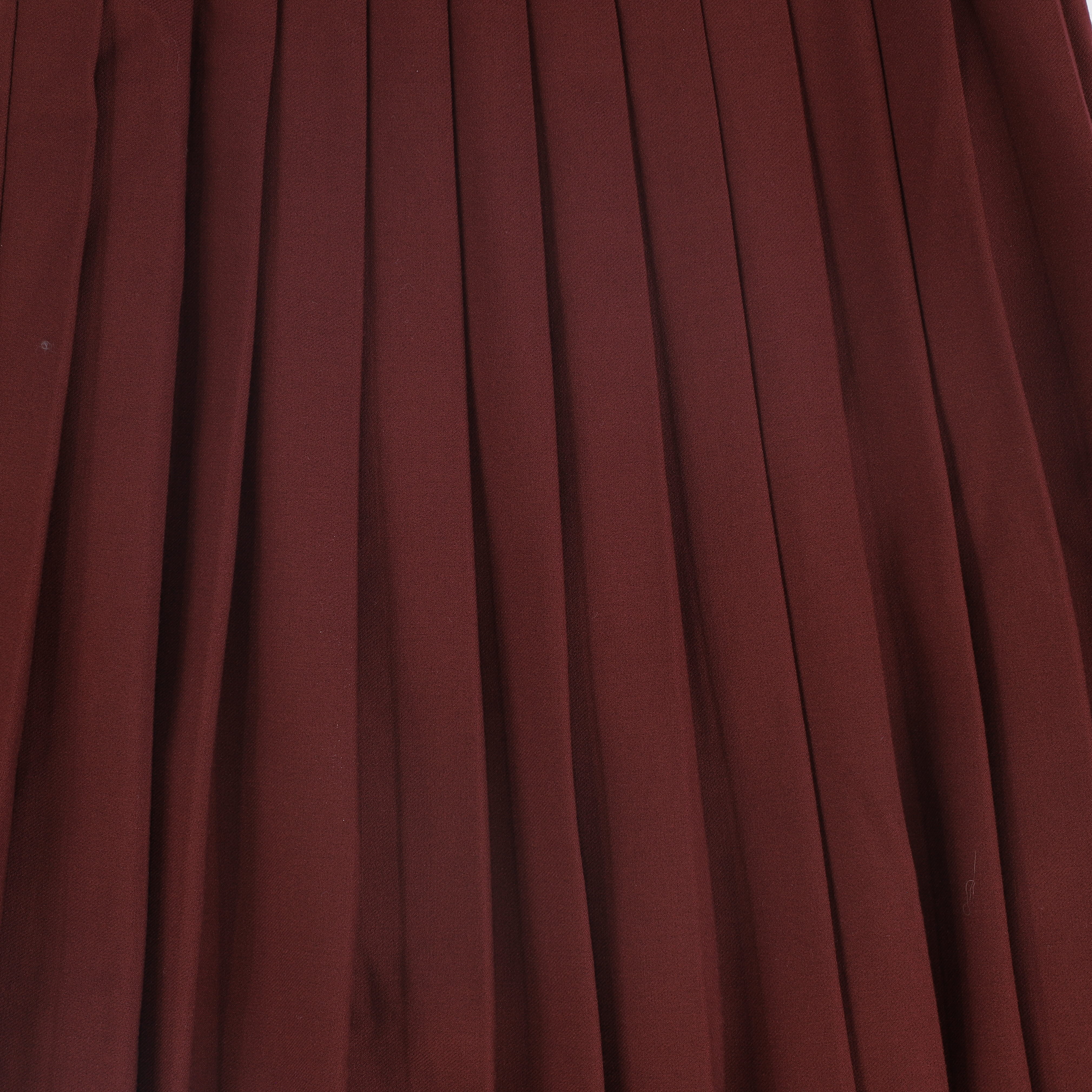 LILOU BURGUNDY TEXTURED WOOL PLEATED SKIRT [FINAL SALE] - Image 2