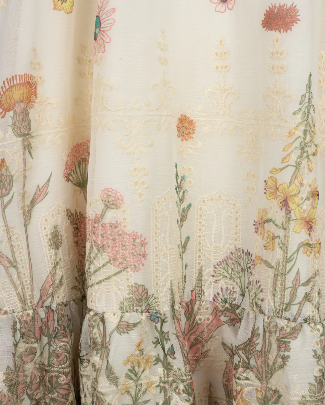 LILOU IVORY FLORAL EMBROIDERED DRESS [FINAL SALE] - Image 2