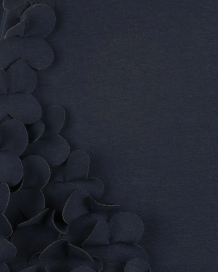 LILOU NAVY FLOWER APPLIQUE JUMPER [FINAL SALE] - Image 2