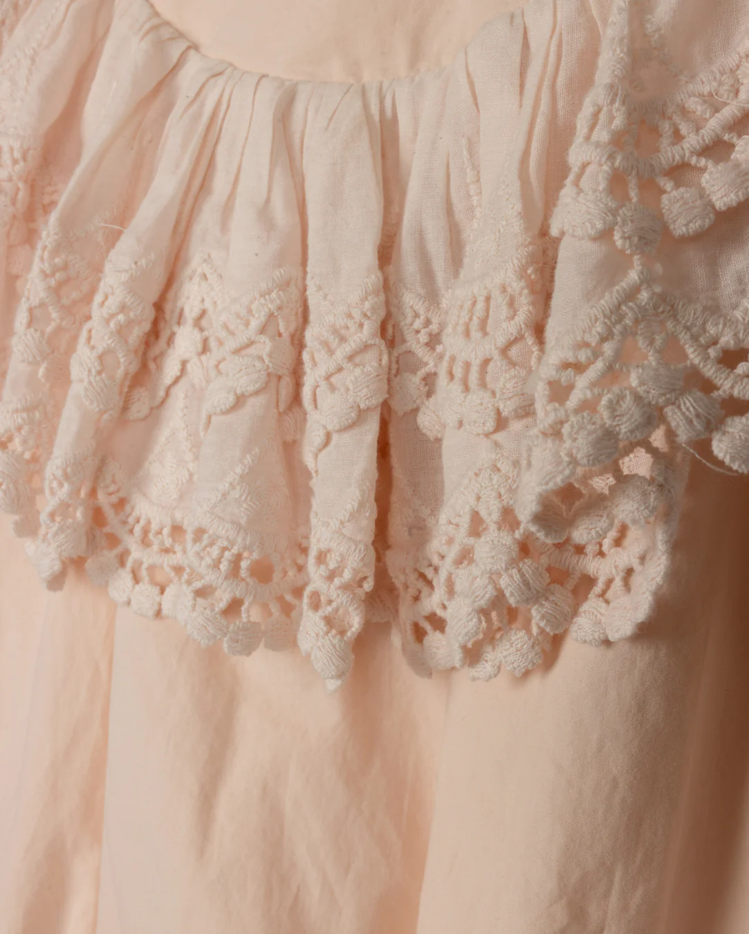 LILOU PALE PINK LACE RUFFLE TRIM ROMPER [FINAL SALE] - Image 2