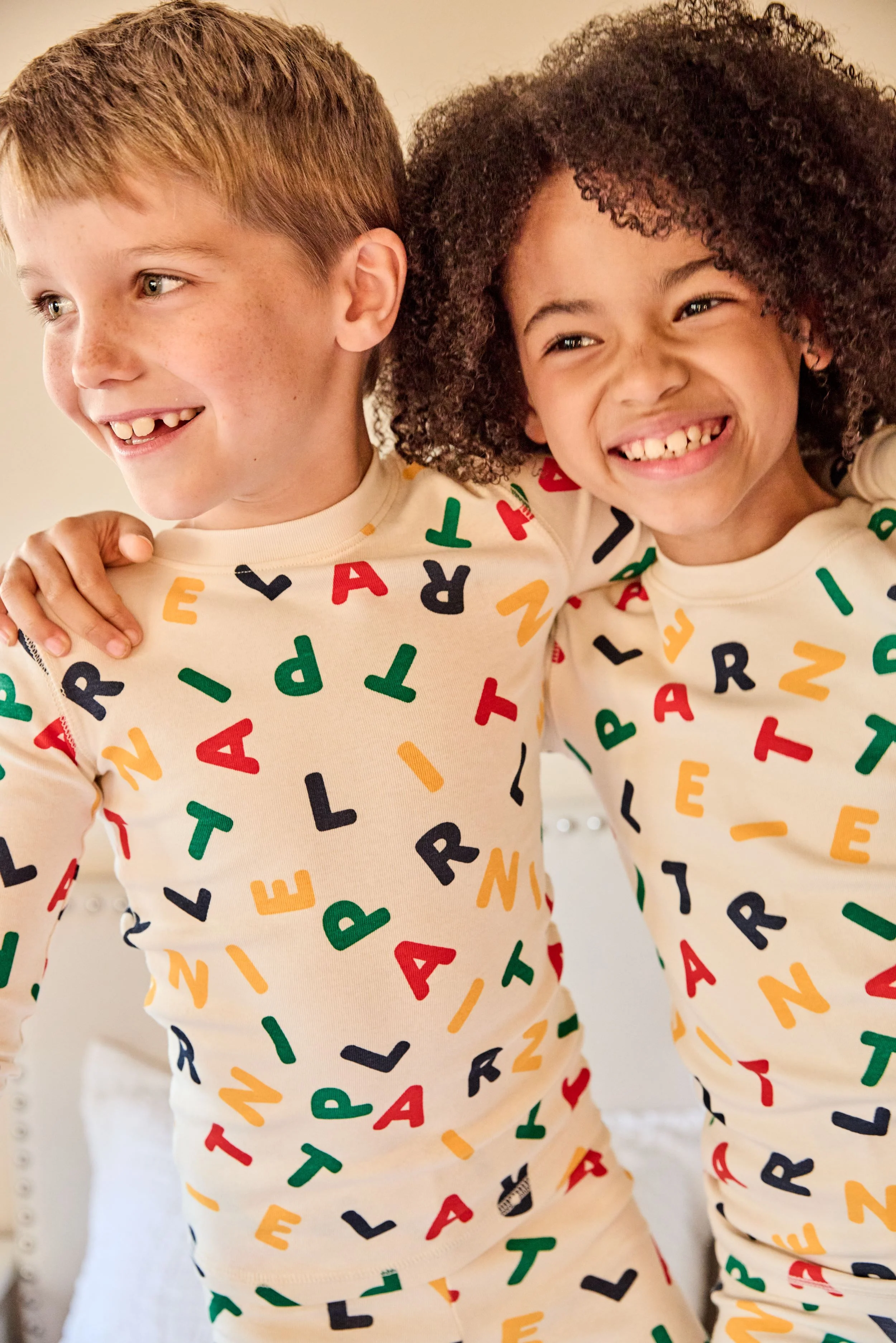 LITTLE PARNI CREAM ALPHABET PAJAMA SET [FINAL SALE] - Image 2