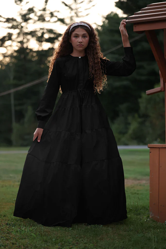 LITTLE TEMPEST BLACK TAFFETA TIERED GOWN - Image 2