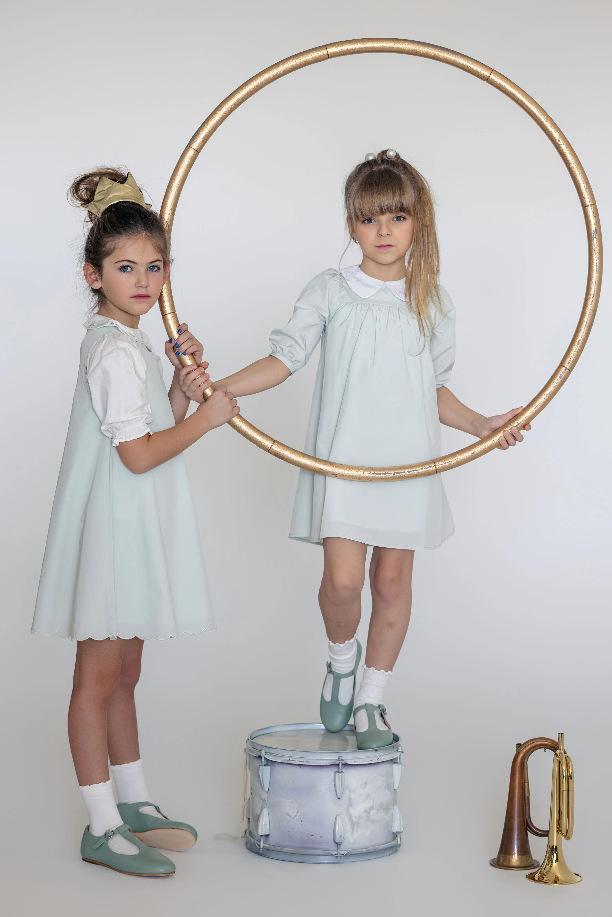 LITTLE TEMPEST MINT SCALLOP TRIM JUMPER [FINAL SALE] - Image 2