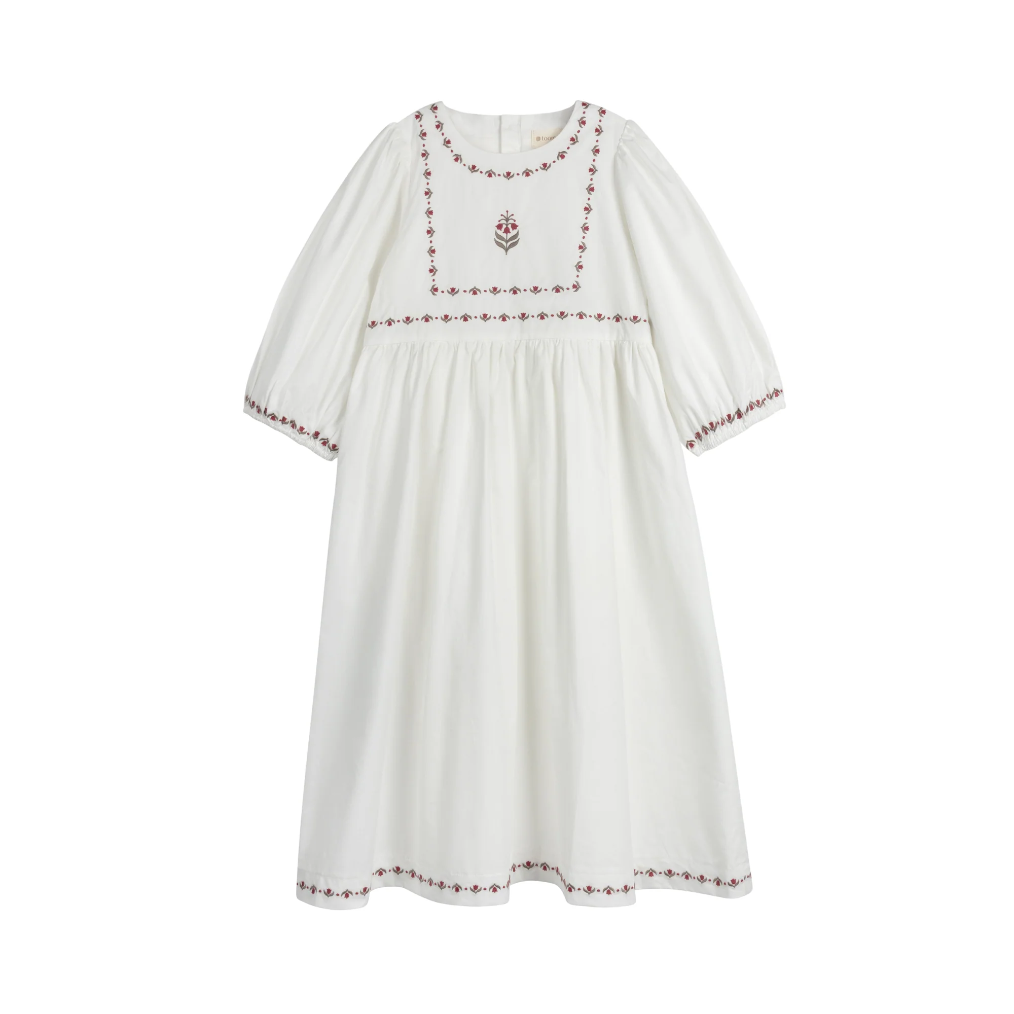 LOOMS IVORY EMBROIDERED TRIM DRESS [FINAL SALE] - Image 2