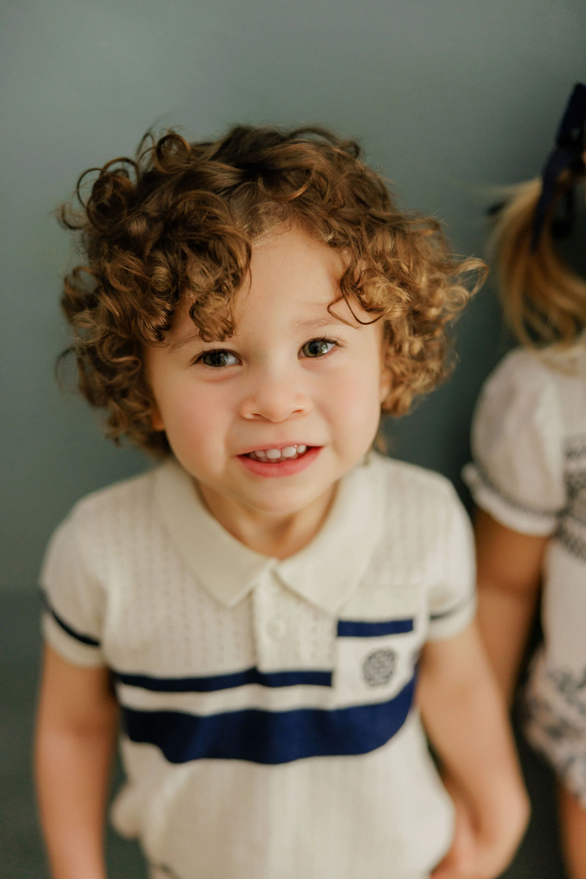 LOOMS IVORY/NAVY MESH KNIT SET [FINAL SALE] - Image 2
