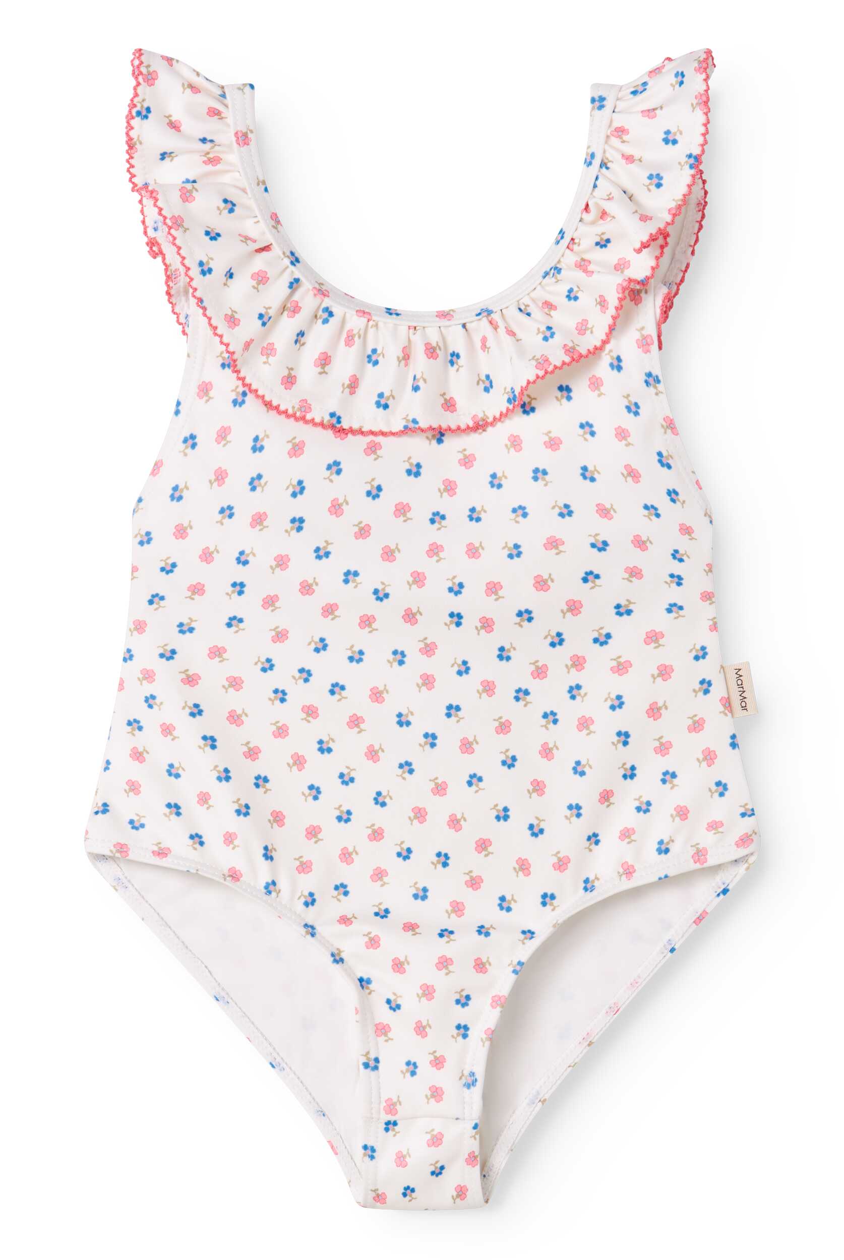 MARMAR COPENHAGEN PALE PINK TINY FLOWER RUFFLE SWIMSUIT