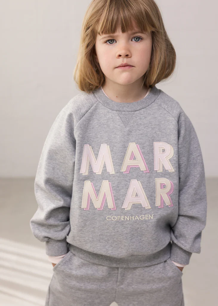 MARMAR COPENHAGEN GREY/PINK LOGO SWEATSHIRT [FINAL SALE] - Image 3