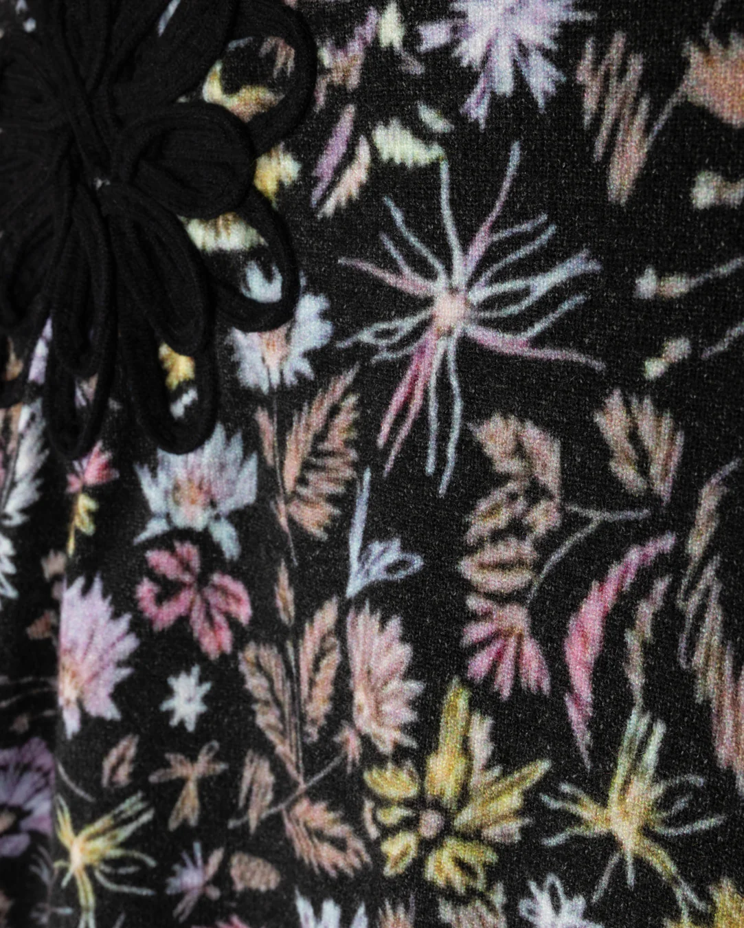 MINIMAL BLACK FLOWER PRINT SLIP DRESS [FINAL SALE] - Image 2