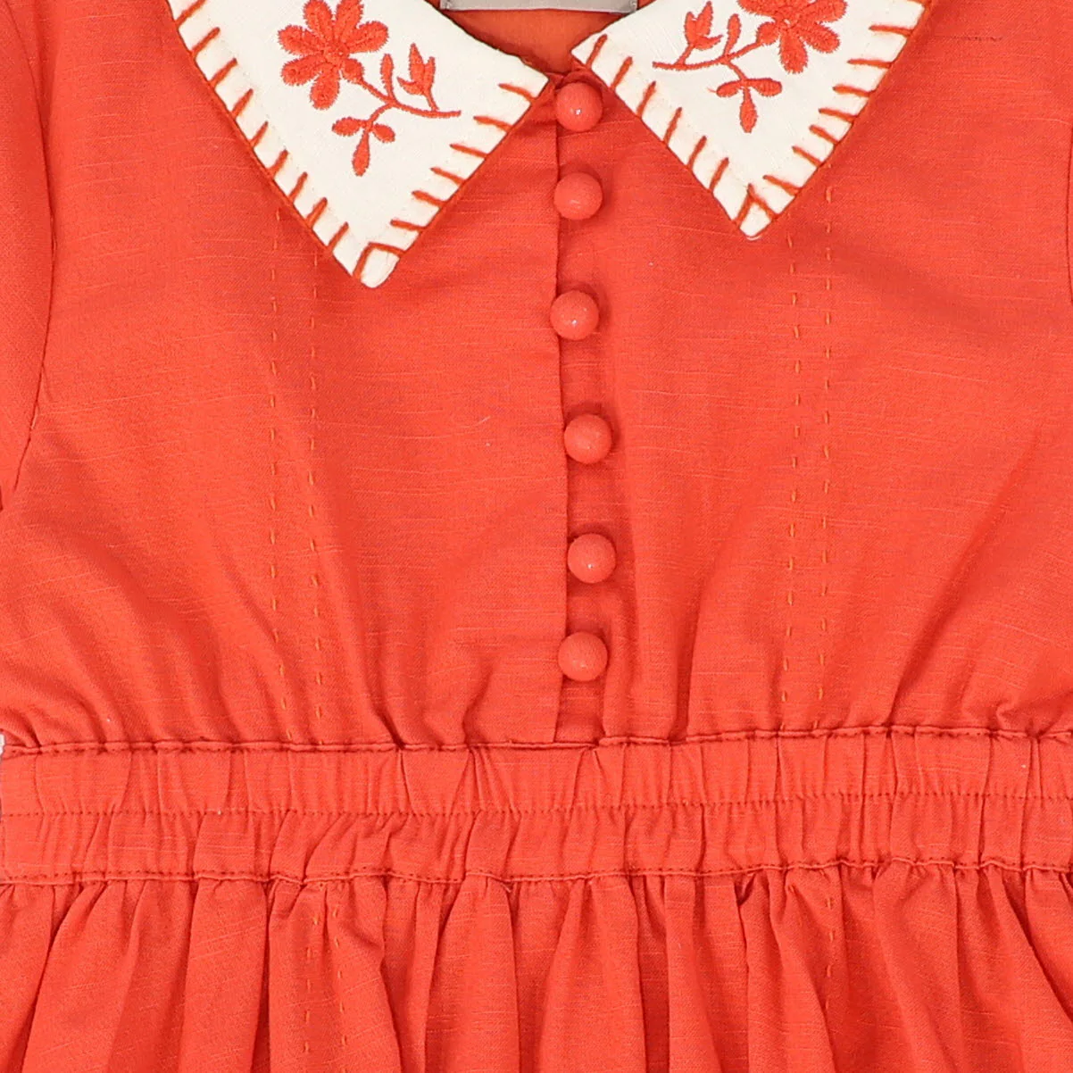 ONE CHILD CORAL STITCH COLLAR DRESS [FINAL SALE] - Image 2
