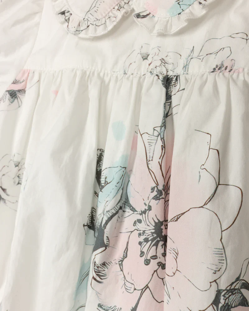 ONE CHILD IVORY PASTEL FLORAL ROMPER [FINAL SALE] - Image 2
