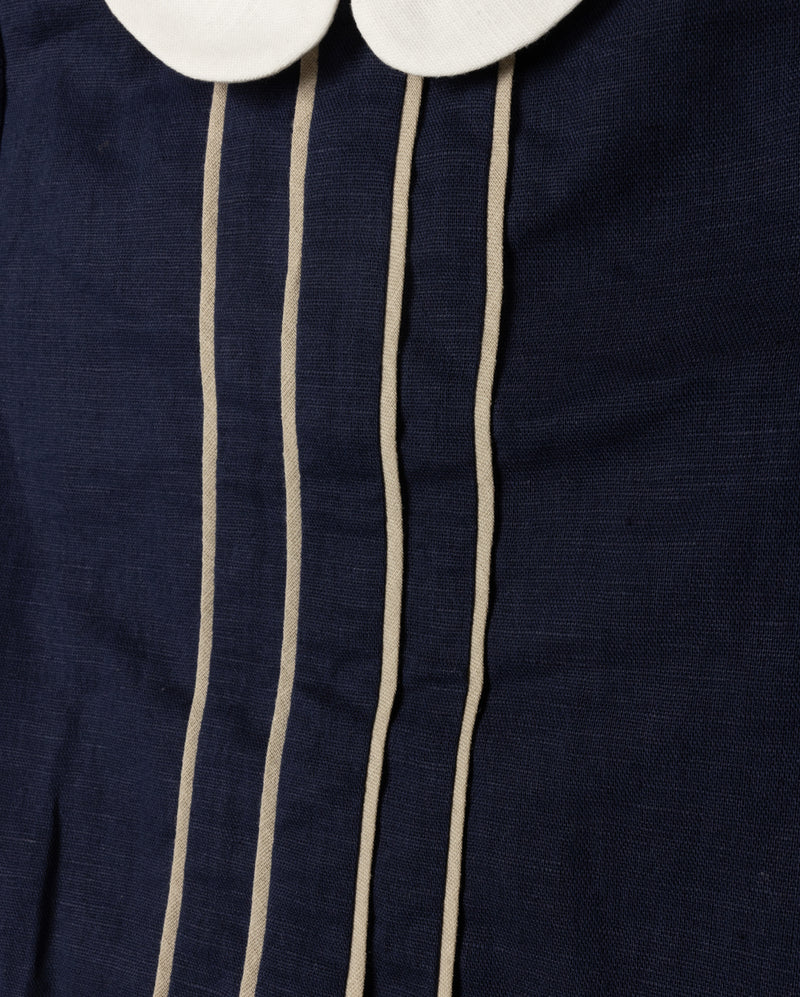 ONE CHILD NAVY LINEN SHORT SET [FINAL SALE] - Image 2