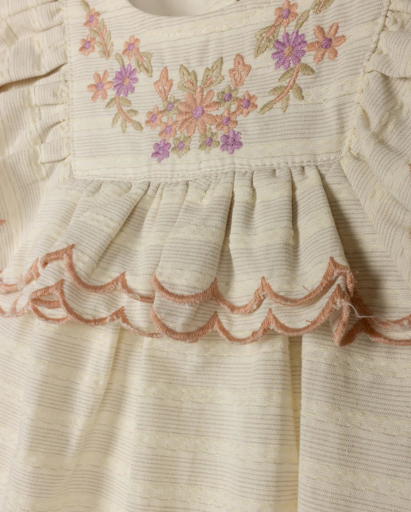 ONE CHILD OATMEAL FLOWY DETAILED ROMPER [FINAL SALE] - Image 2