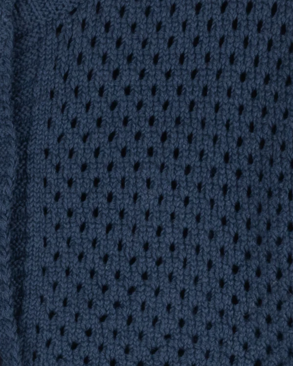 PAPILLON BLUE POINTELLE OPEN KNIT CARDIGAN [FINAL SALE] - Image 2
