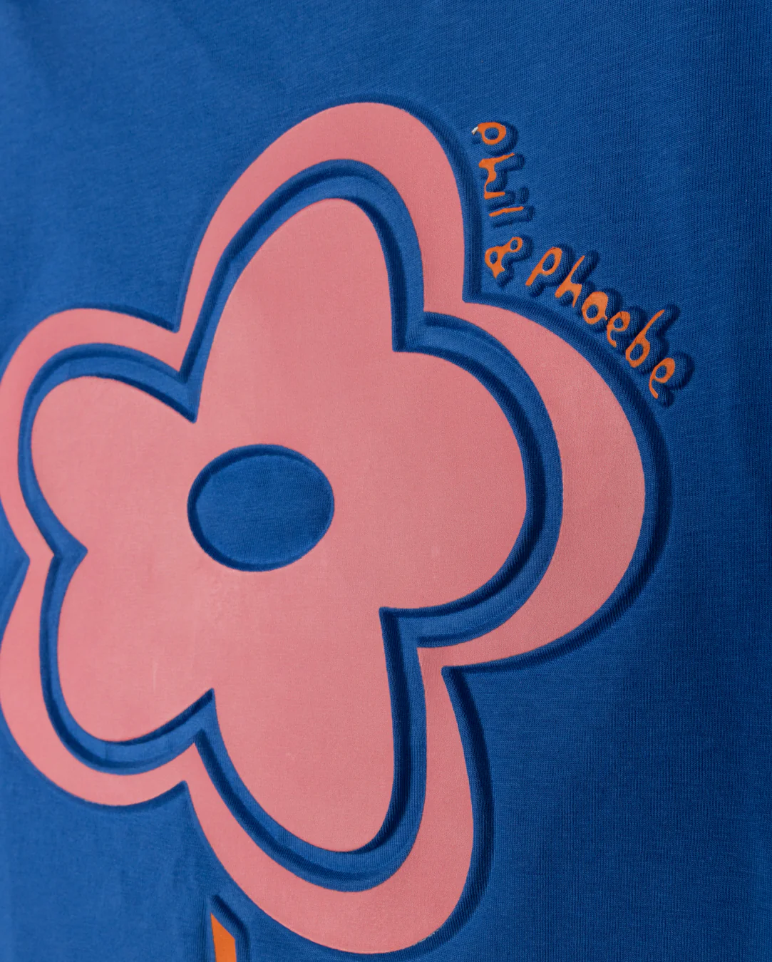 PHIL AND PHOEBE ROYAL BLUE FLOWER STEM T-SHIRT SET [FINAL SALE] - Image 2
