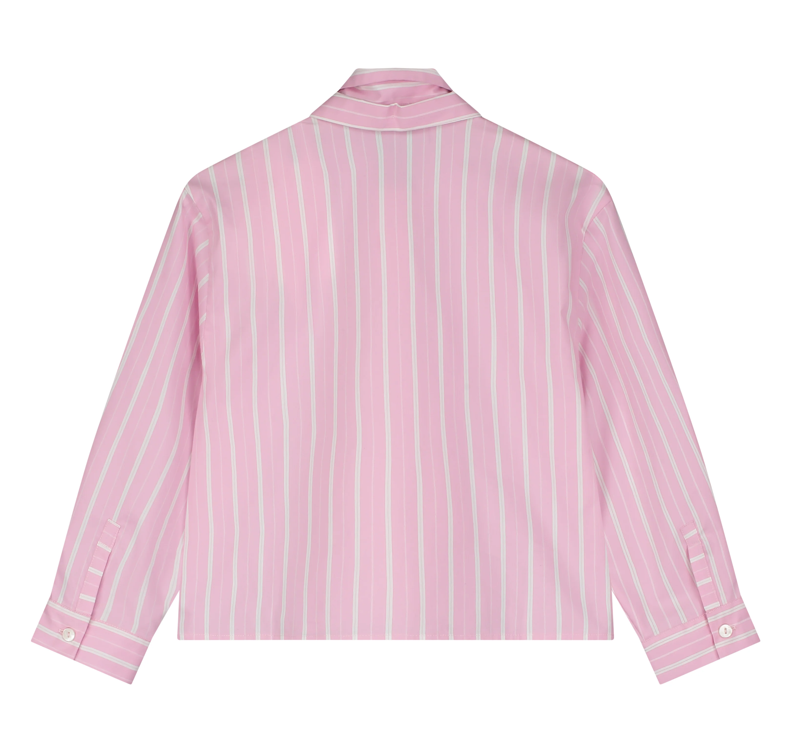 TANGERINE PINK TIE-NECK BLOUSE [FINAL SALE] - Image 2