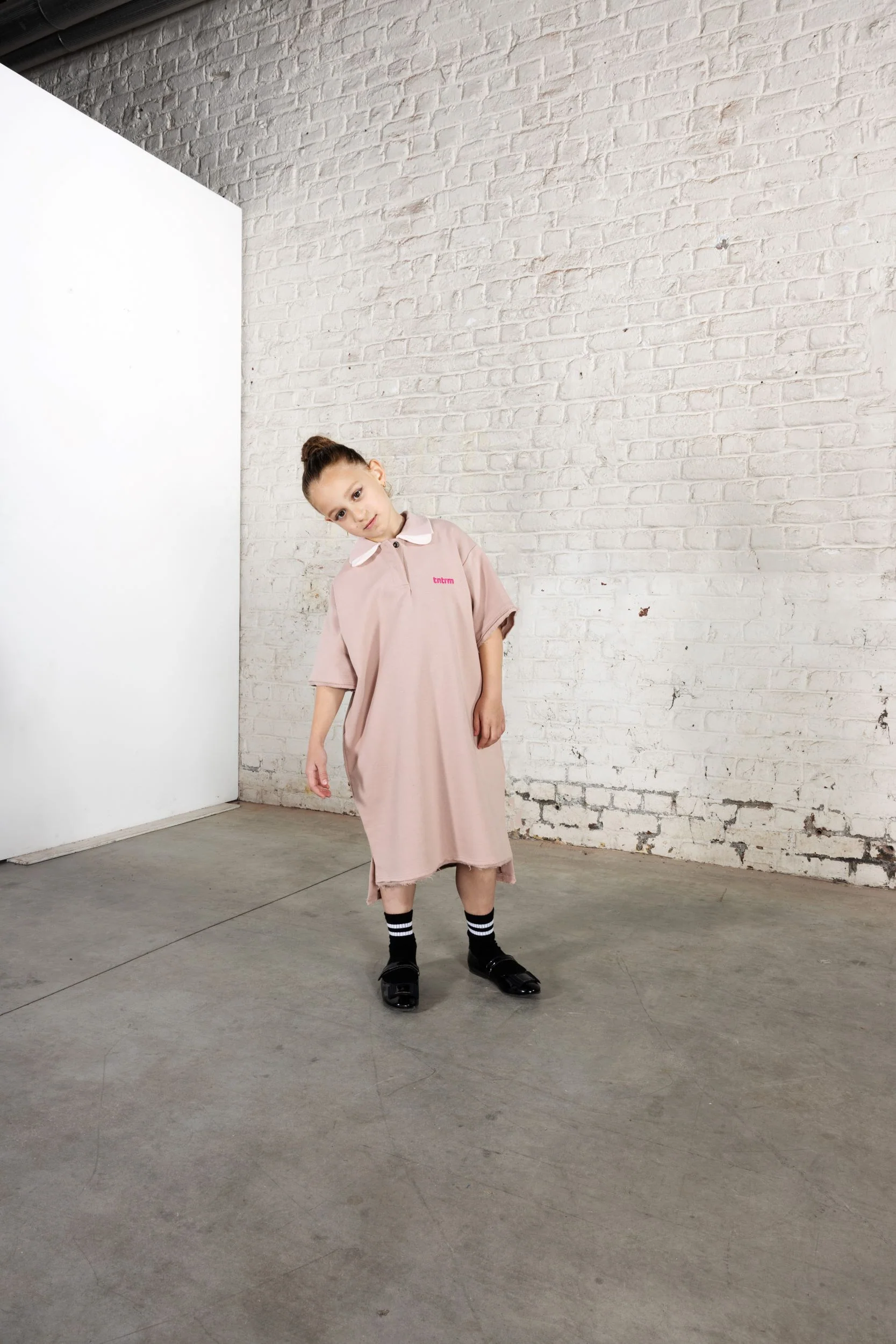 TNTRM PINK CONTRAST MIDI SHIRT DRESS [FINAL SALE] - Image 2