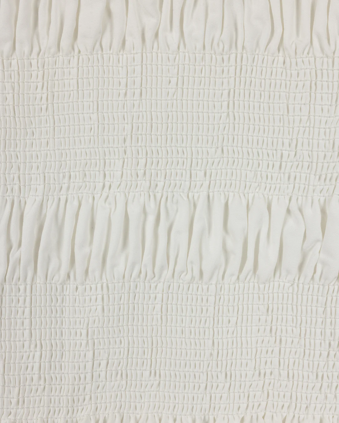 TUSTELLO WHITE SMOCKED PEPLUM BLOUSE [FINAL SALE] - Image 2