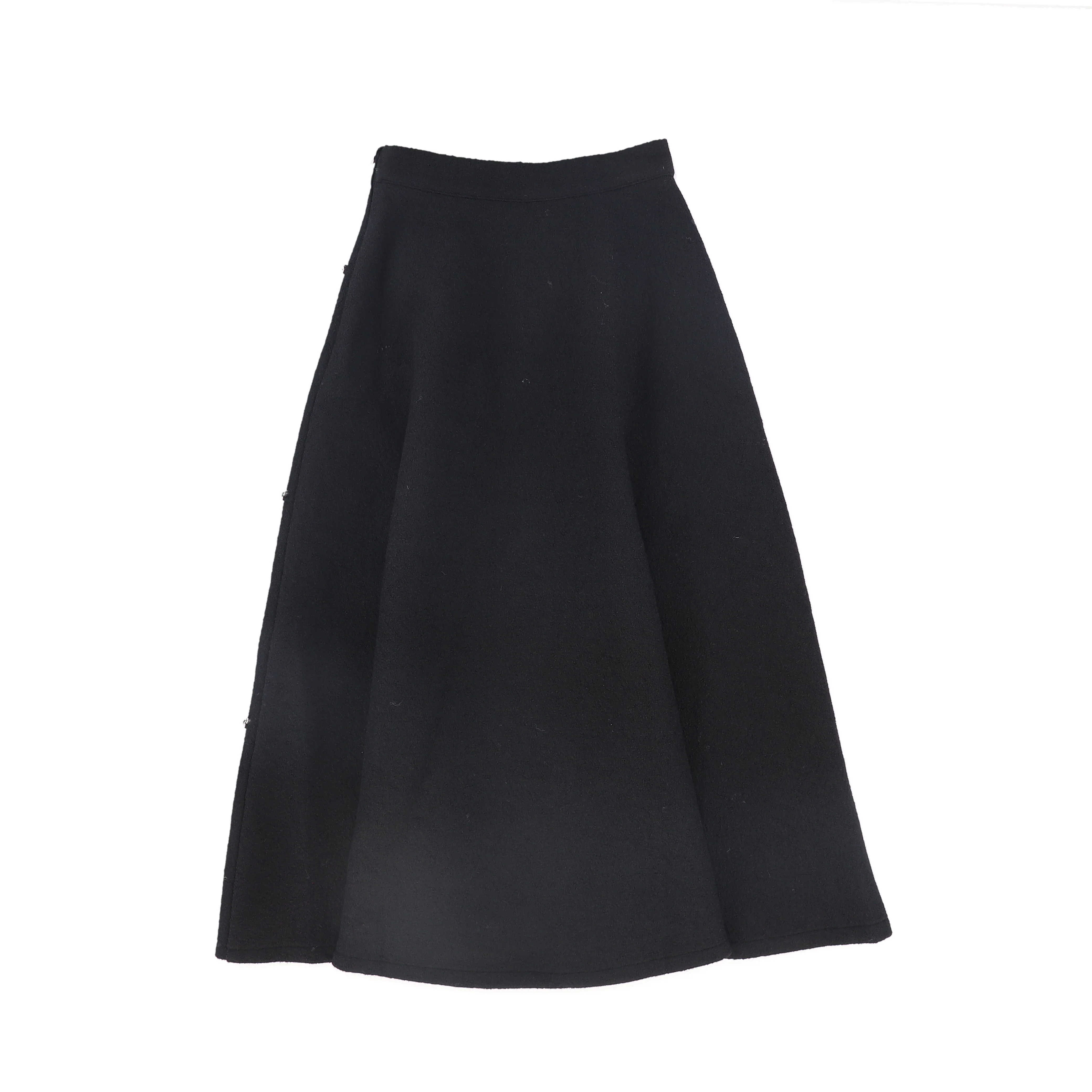 VALENTINA BLACK JEWEL WOOL MIDI SKIRT [FINAL SALE] - Image 2