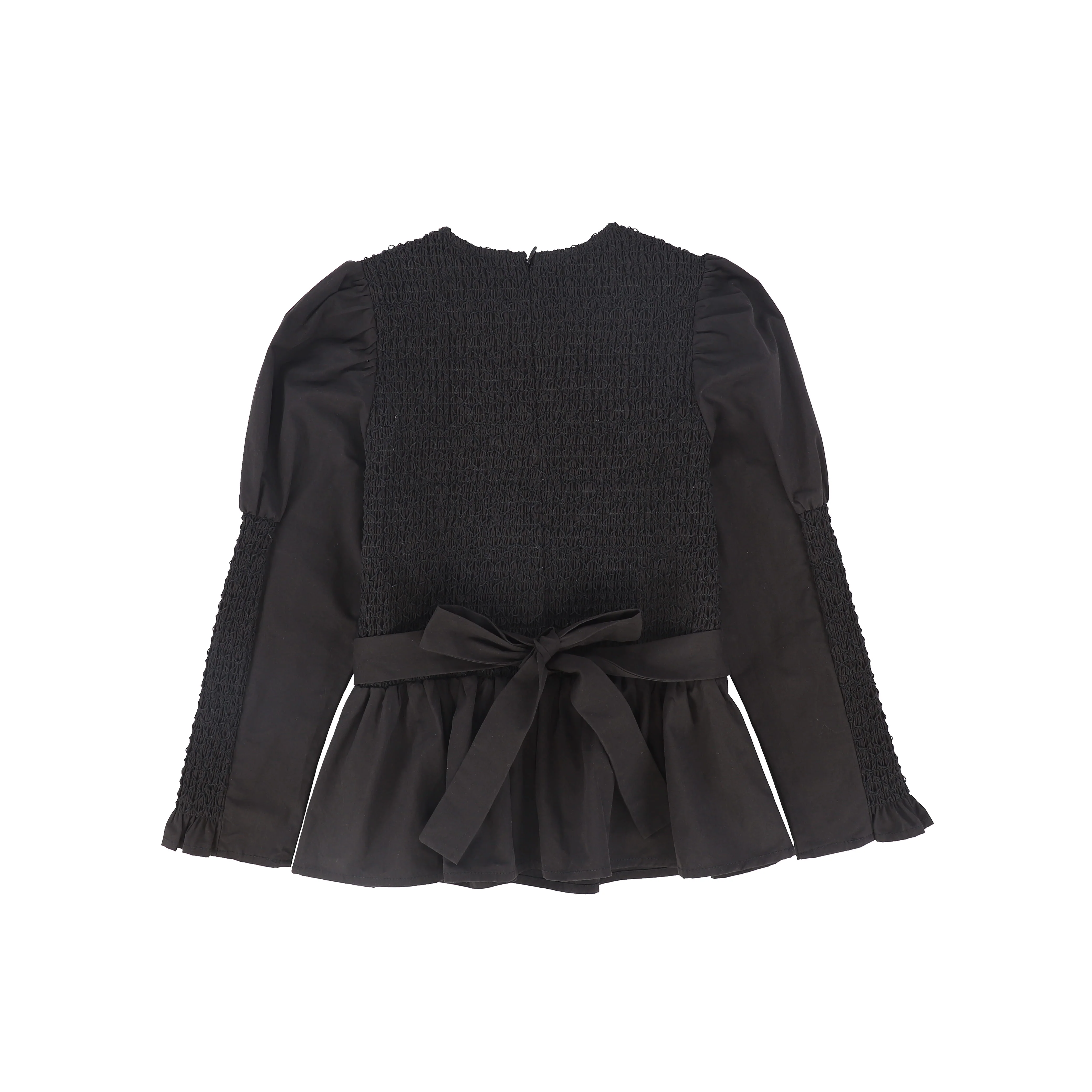 VALENTINA BLACK SMOCK BLOUSE [FINAL SALE] - Image 2