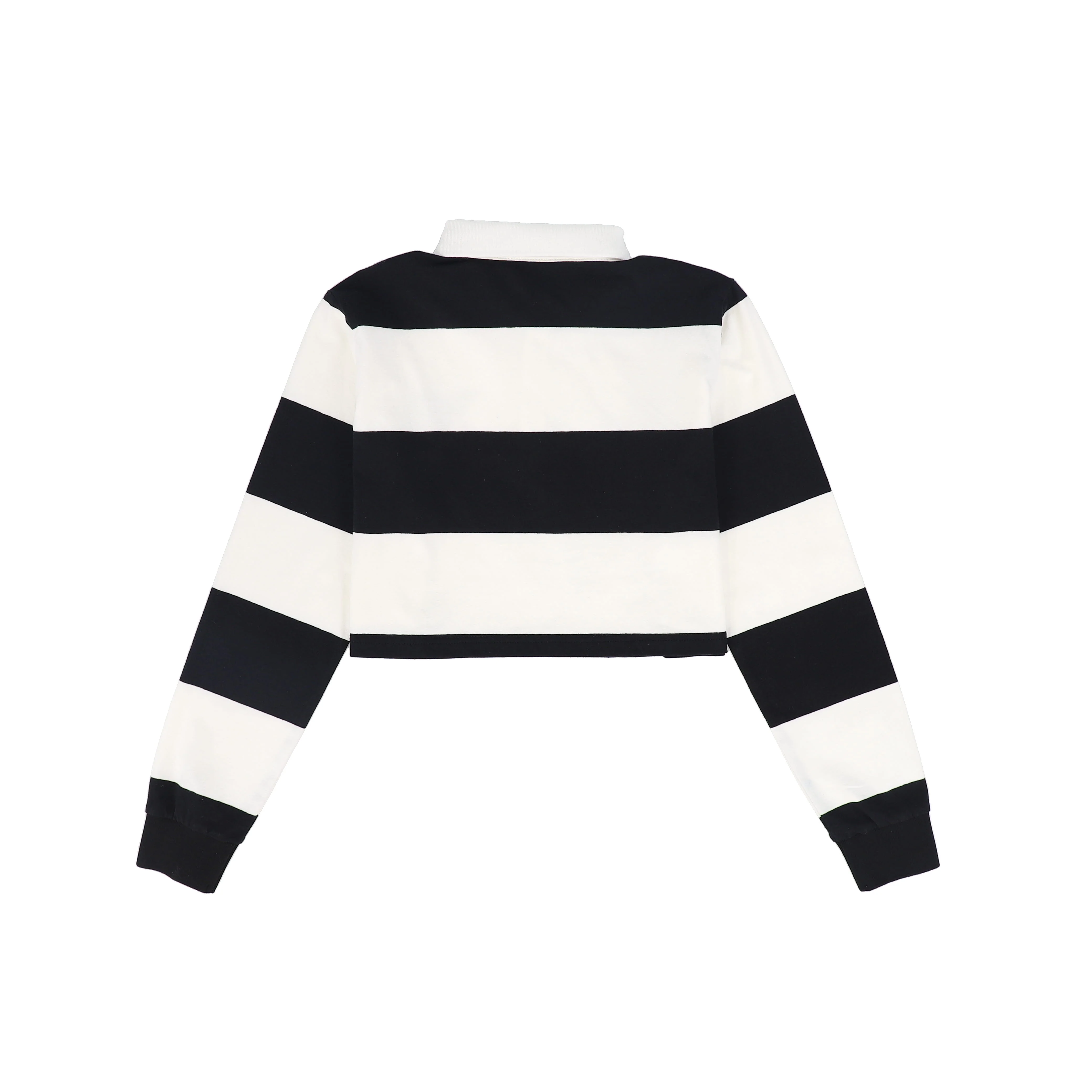 VALENTINA BLACK/WHITE WIDE STRIPE CREST POLO [FINAL SALE] - Image 2