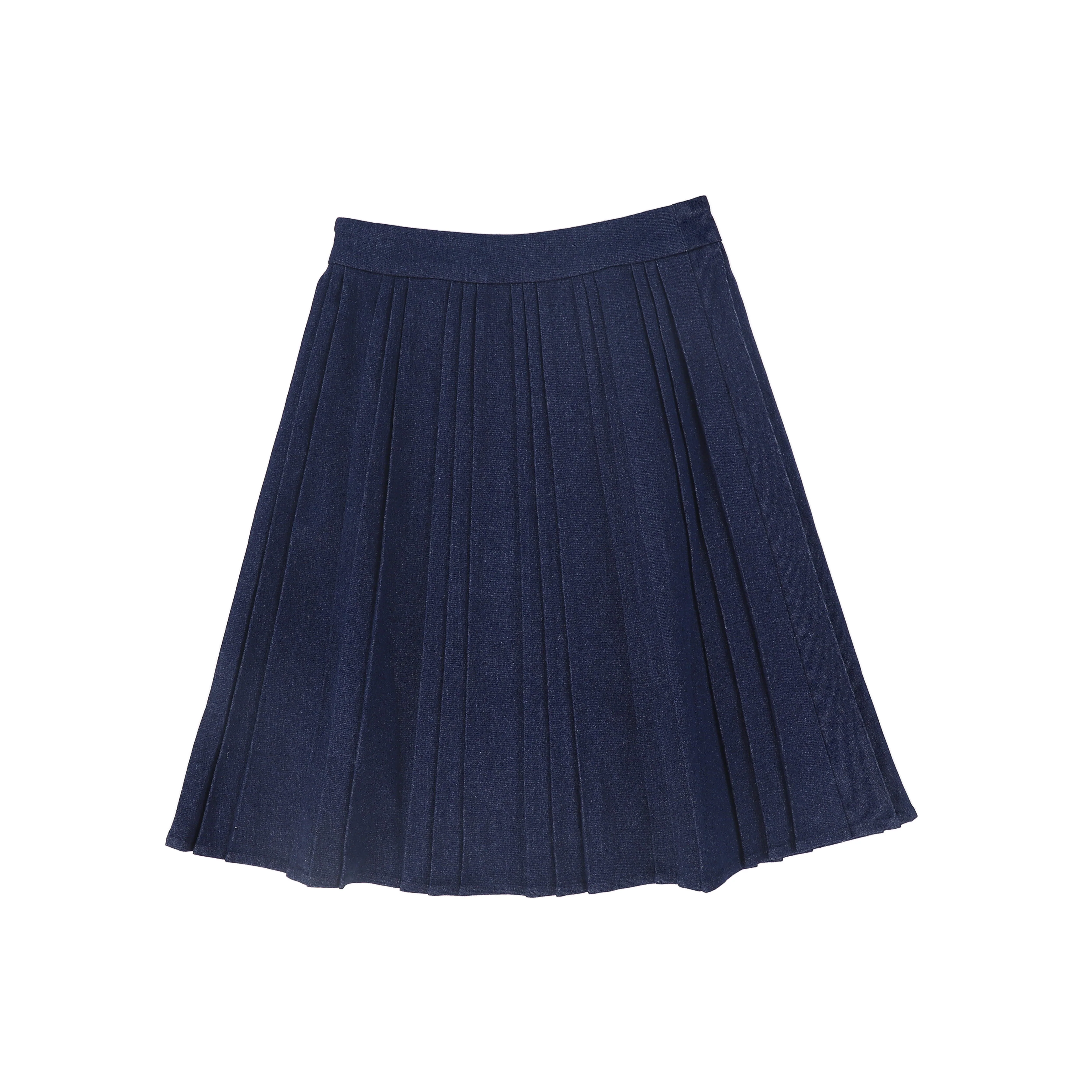 VALENTINA BLUE DENIM PLEATED SKIRT [FINAL SALE] - Image 2