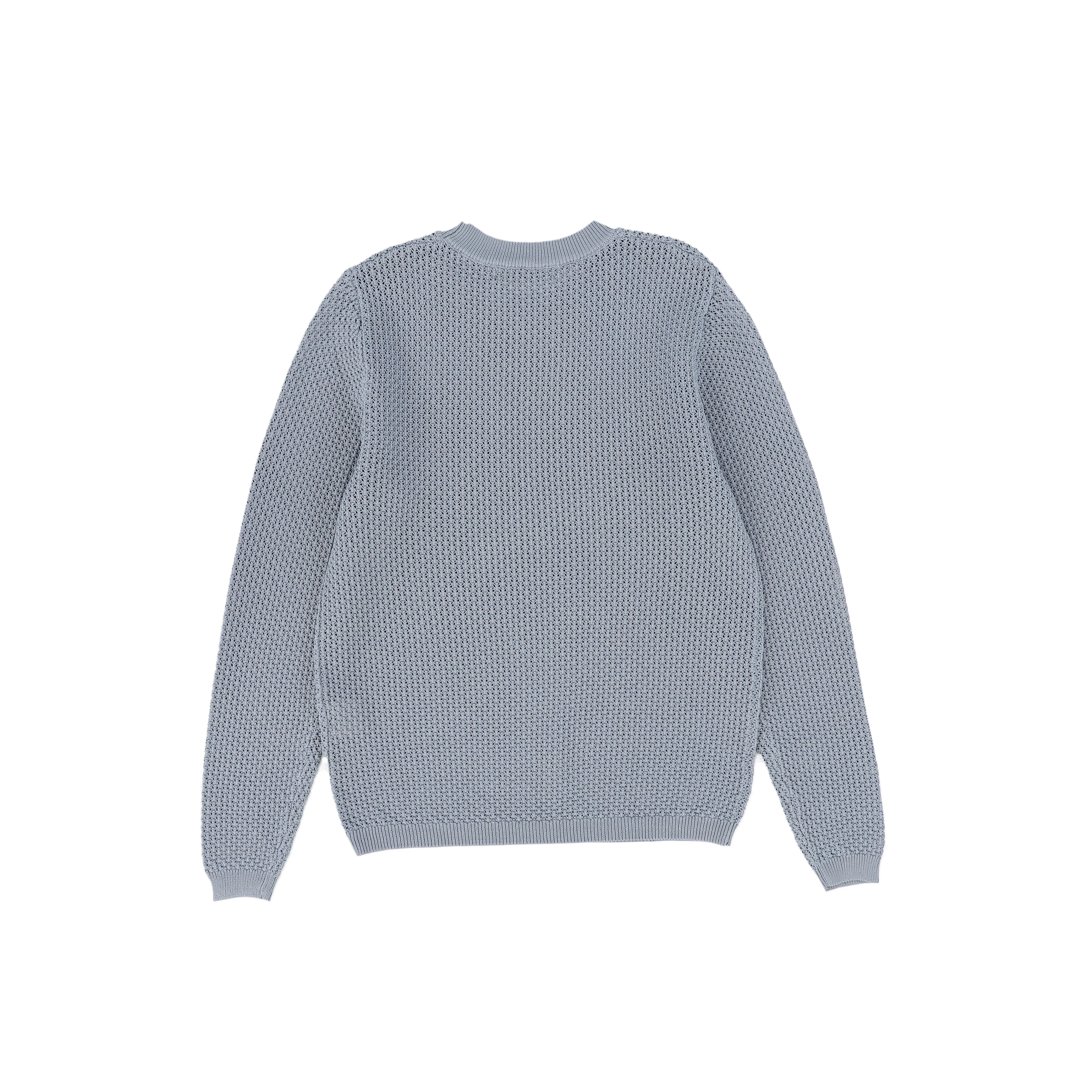 VALENTINA BLUE POINTELLE KNIT SWEATER [FINAL SALE] - Image 2