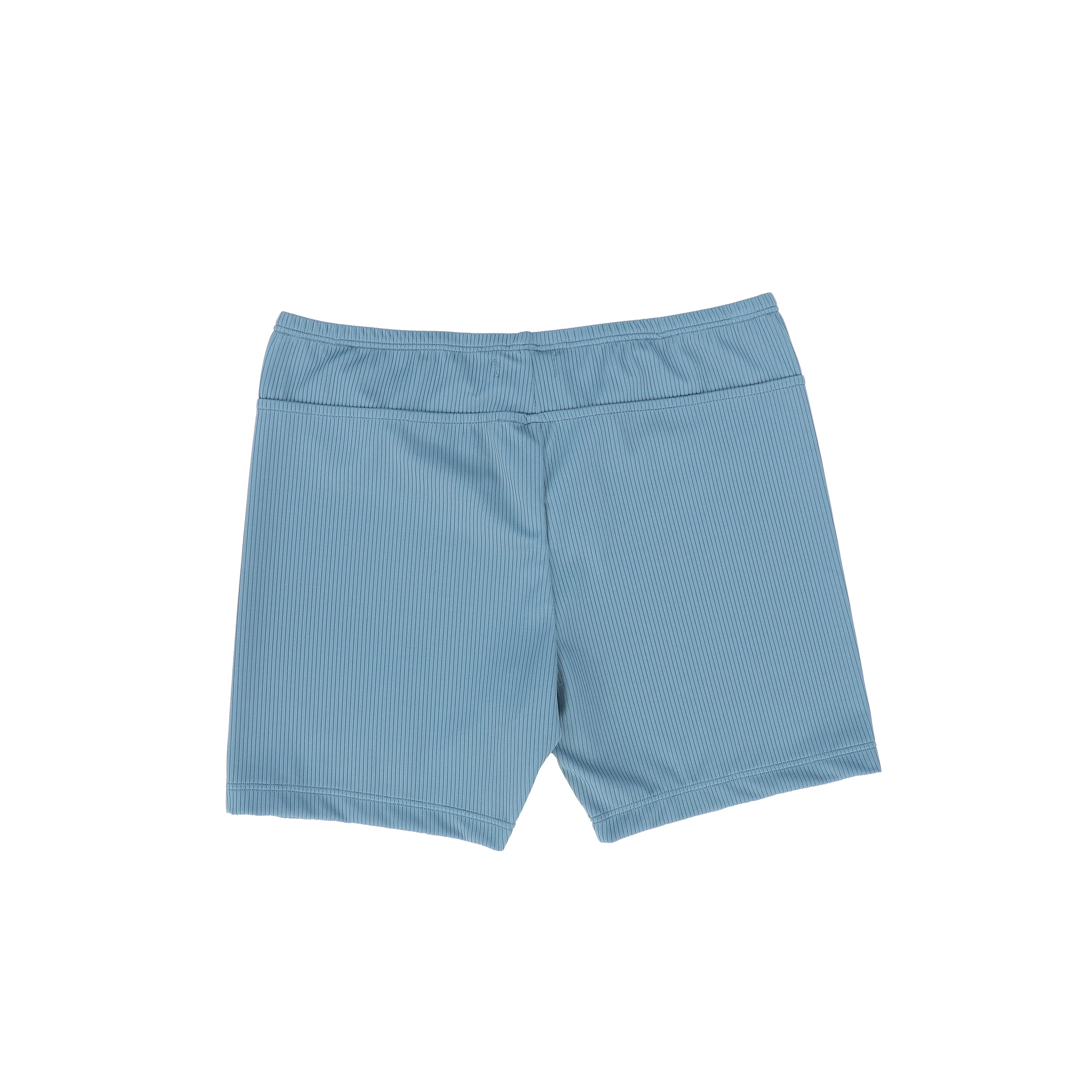 VALENTINA BLUE RIBBED SWIM SHORTS [FINAL SALE] - Image 2