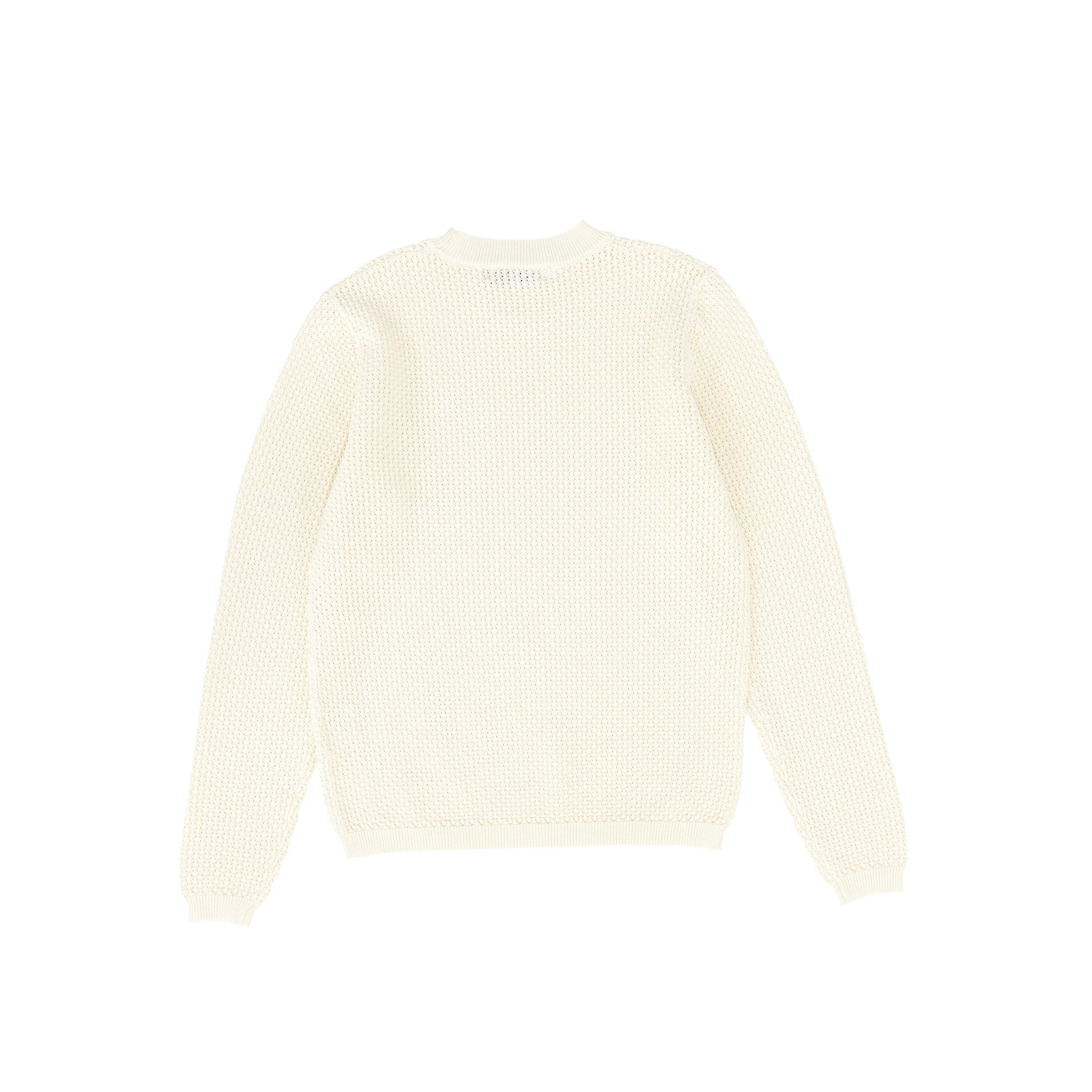 VALENTINA CREAM POINTELLE KNIT SWEATER [FINAL SALE] - Image 2
