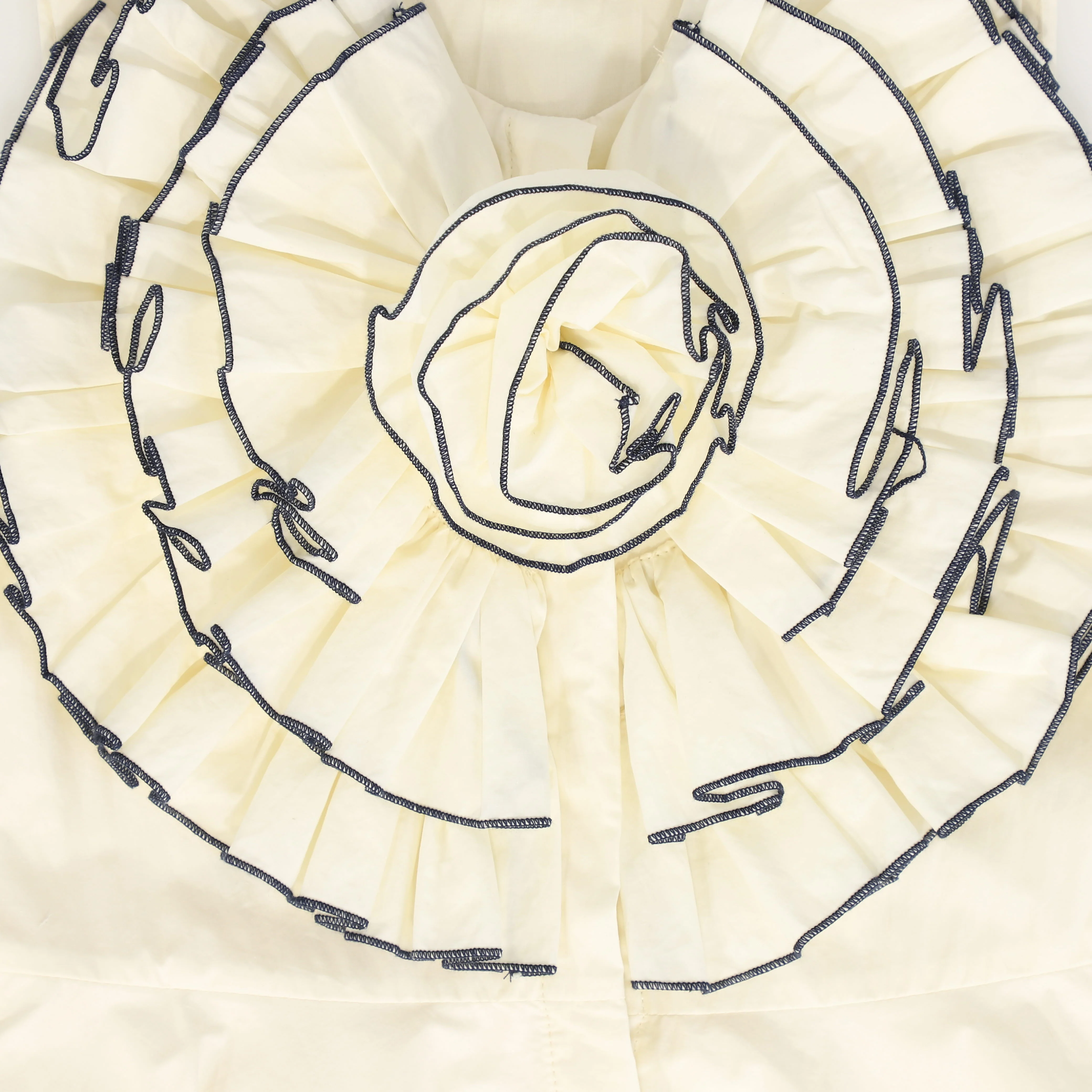 VALENTINA CREAM RUFFLED FLOWER DETAIL JUMPER [FINAL SALE] - Image 3