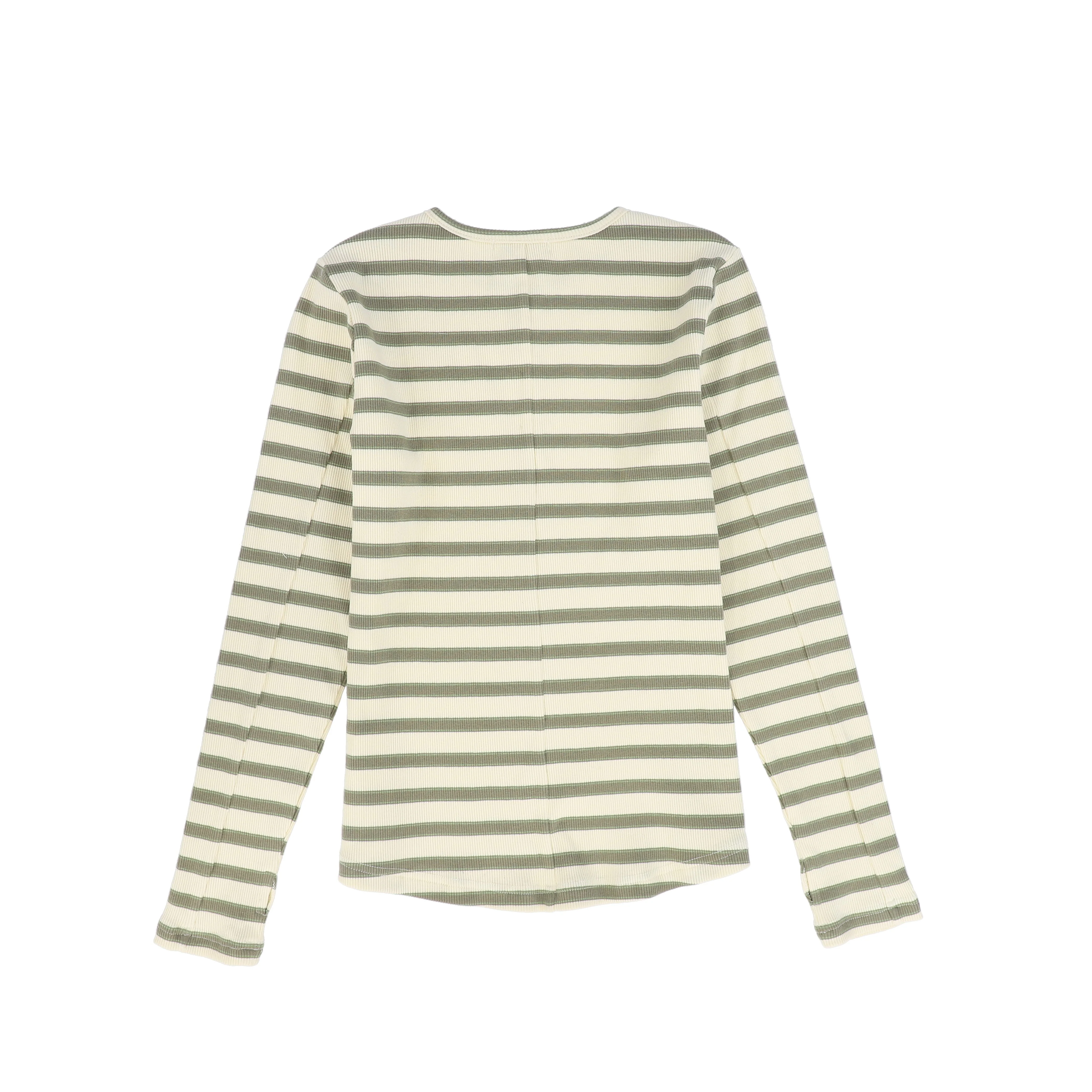 VALENTINA GREEN RIBBED STRIPED TEE [FINAL SALE] - Image 2