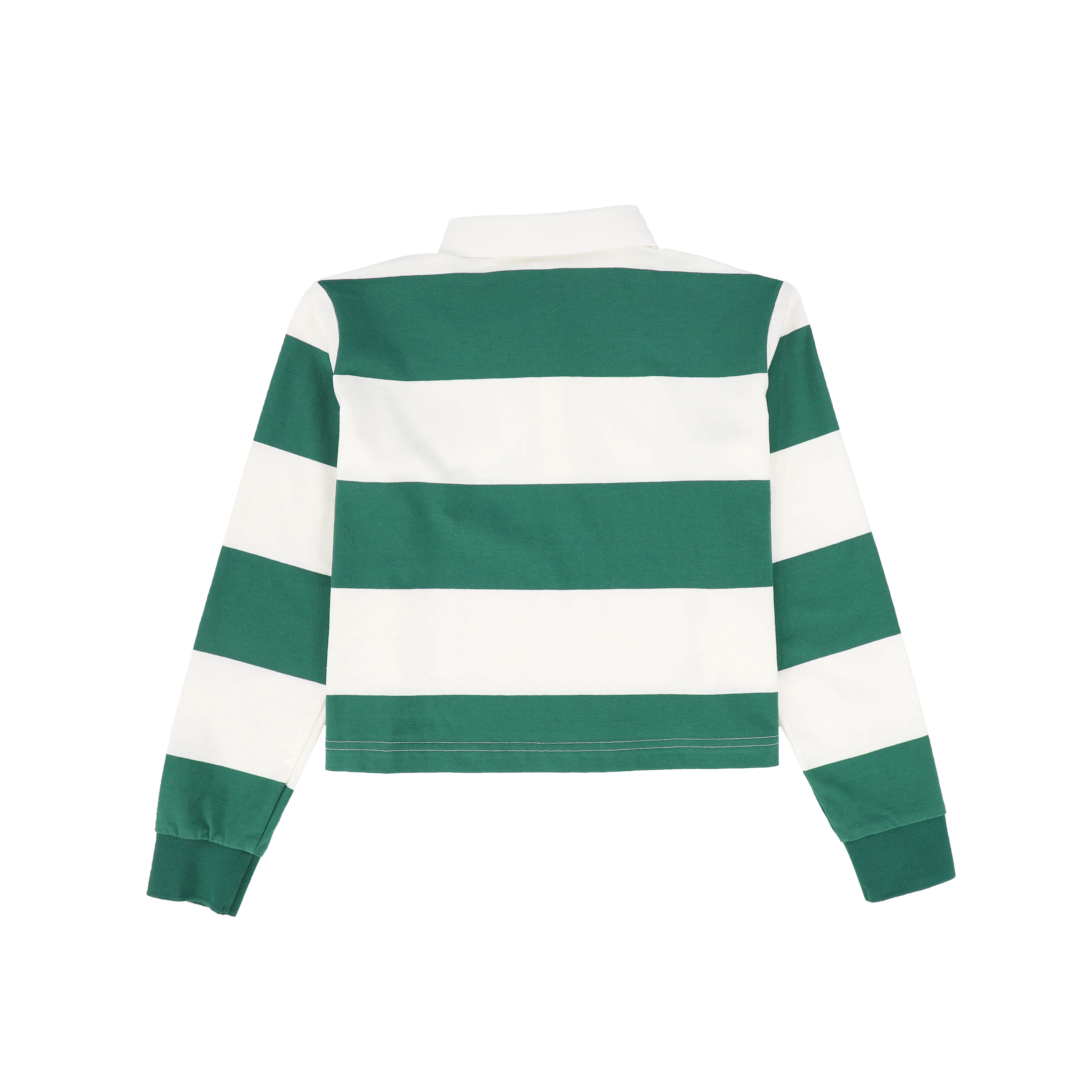 VALENTINA GREEN WIDE STRIPE CREST POLO [FINAL SALE] - Image 2