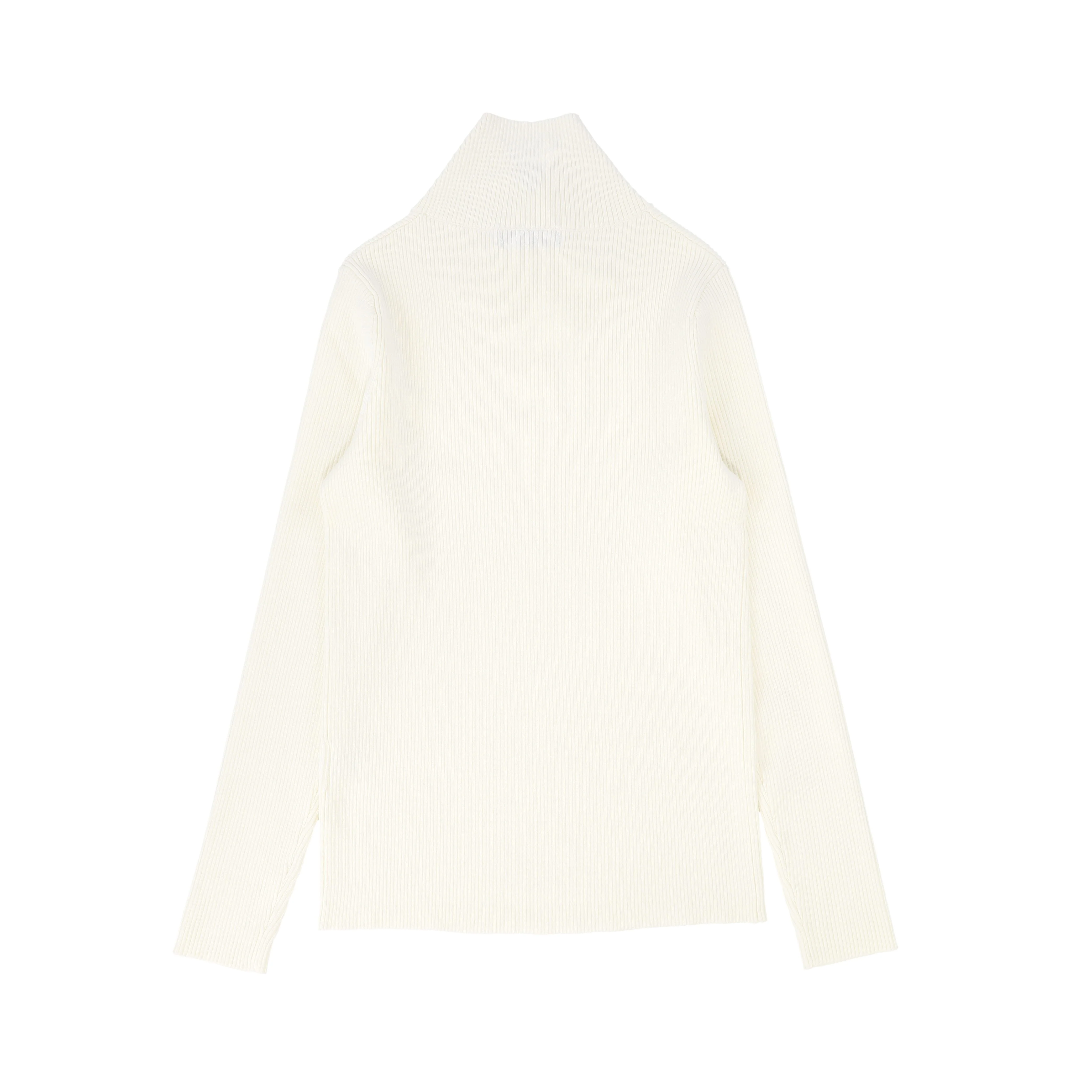 VALENTINA IVORY WRAP NECK TURTLENECK [FINAL SALE] - Image 2