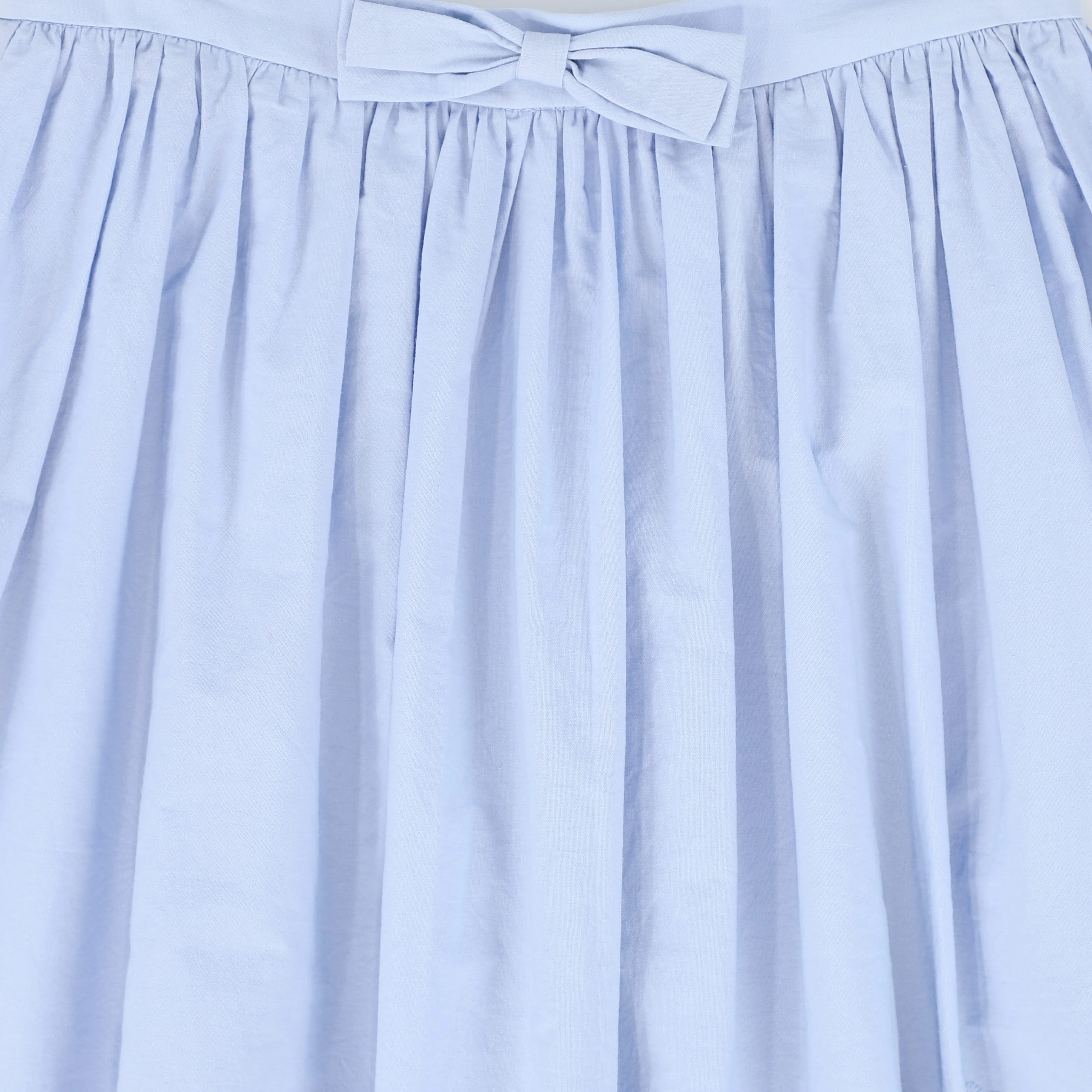 VALENTINA LIGHT BLUE EYELET DETAIL MIDI SKIRT [FINAL SALE] - Image 3