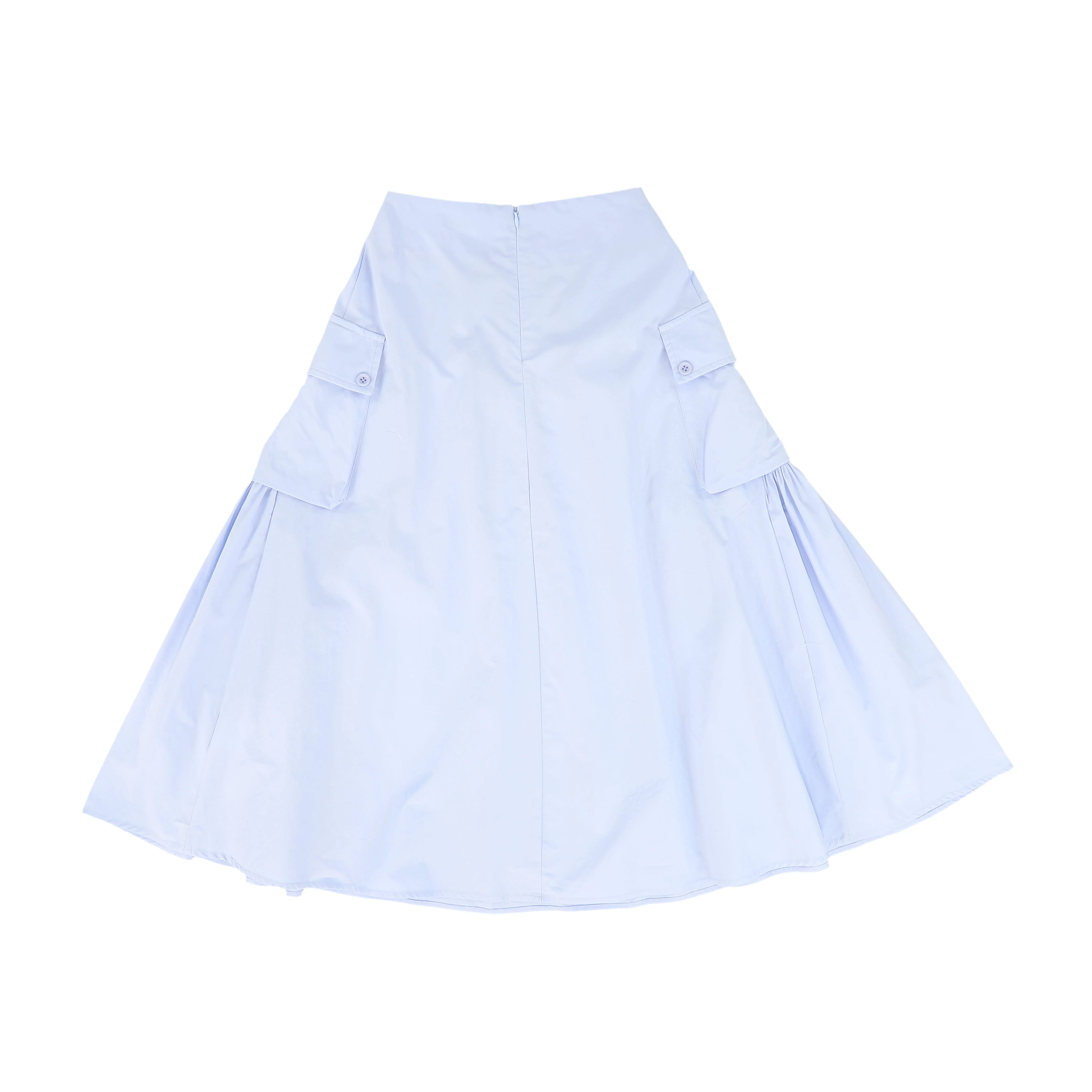VALENTINA LIGHT BLUE GATHERED POCKET SKIRT [FINAL SALE] - Image 2