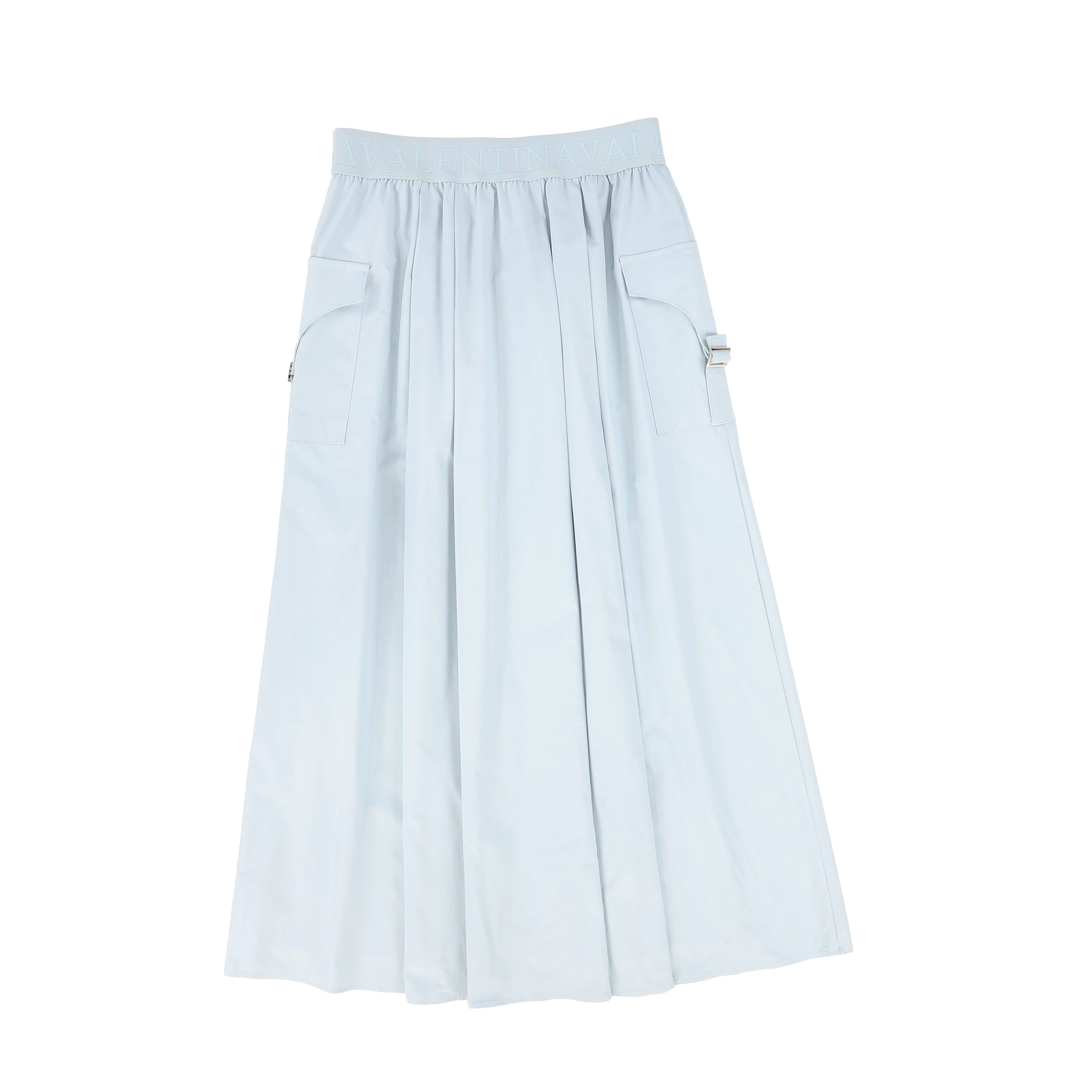 VALENTINA LIGHT BLUE PLEATED CARGO SKIRT [FINAL SALE] - Image 2