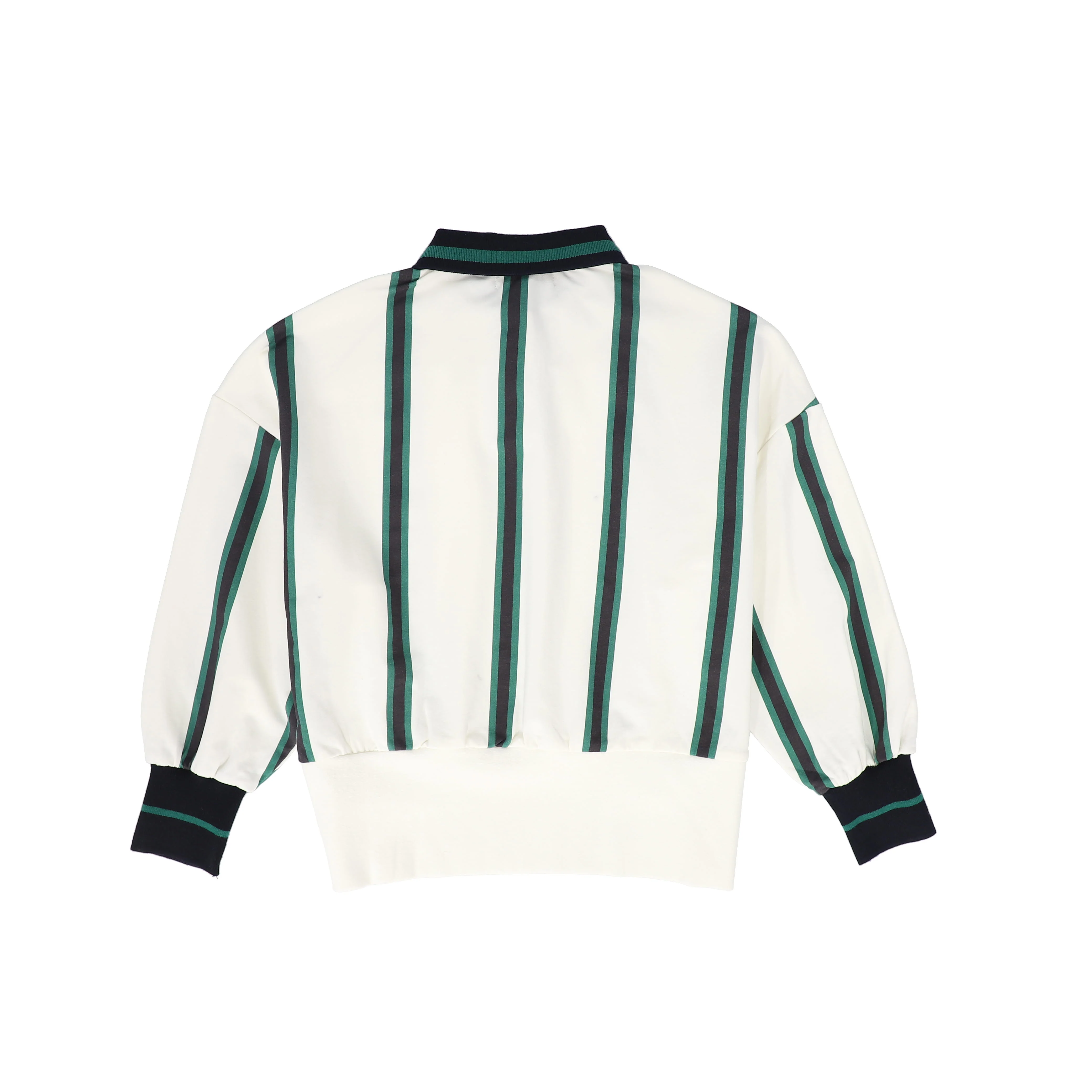 VALENTINA NAVY STRIPE POLO SWEATSHIRT [FINAL SALE] - Image 2