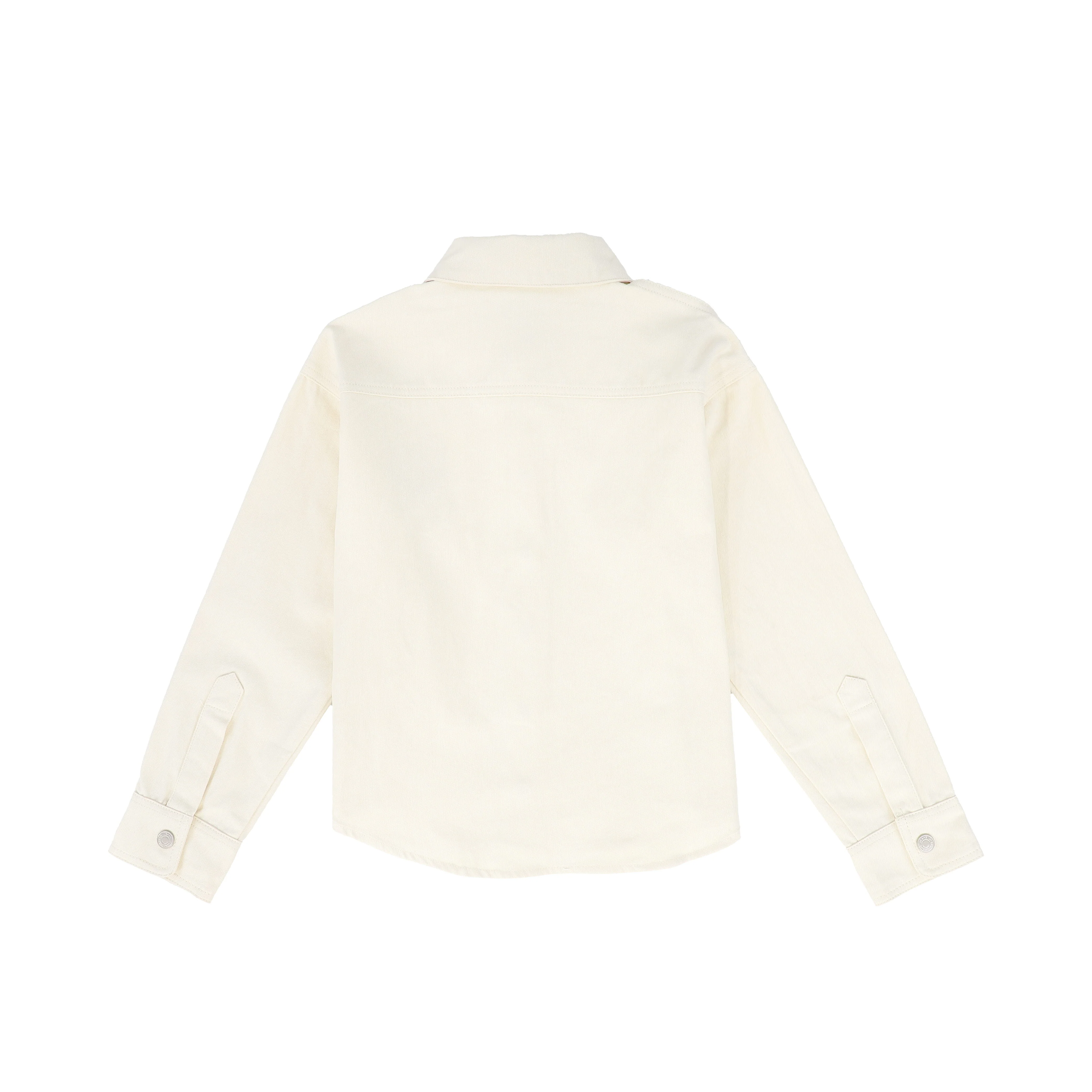 VALENTINA WHITE DENIM HEART PATCH BLOUSE [FINAL SALE] - Image 2