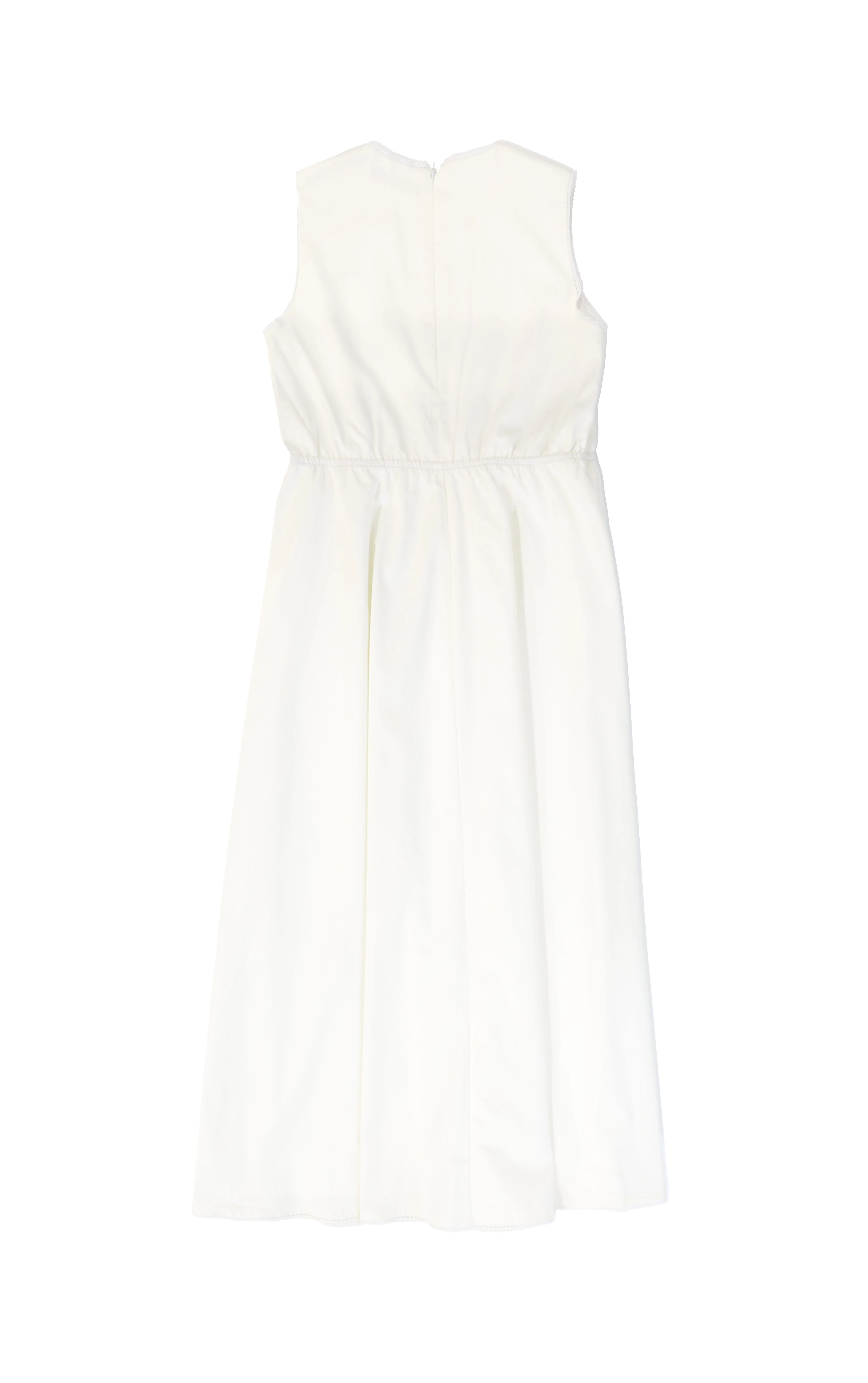 VALENTINA WHITE EMBROIDERED FLOWER POPLIN JUMPER [FINAL SALE] - Image 2