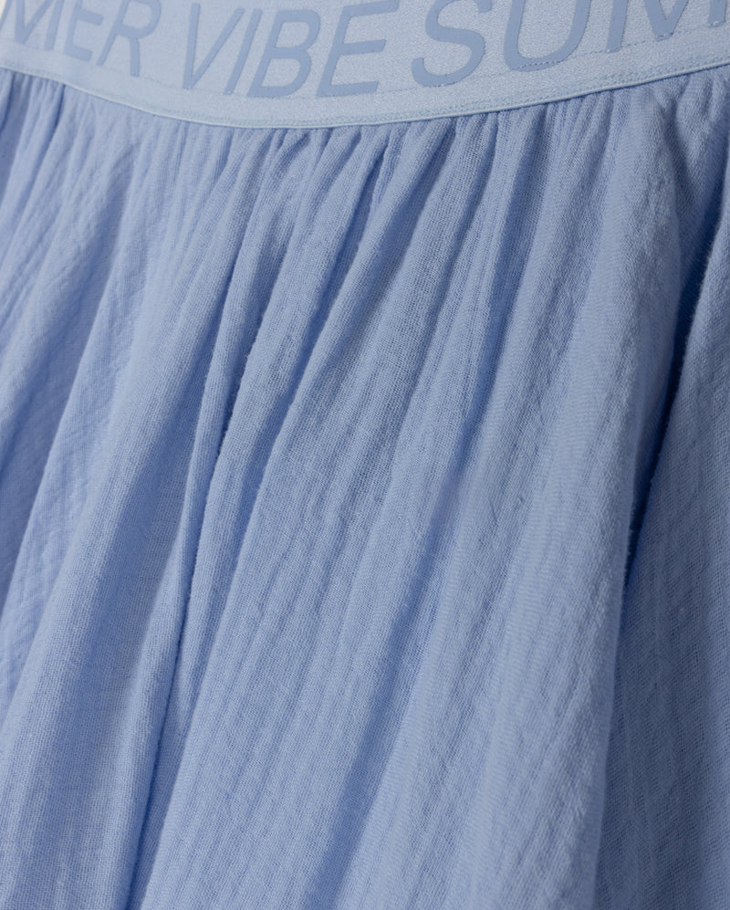 VIBE BLUE GAUZE MIDI SKIRT [FINAL SALE] - Image 2