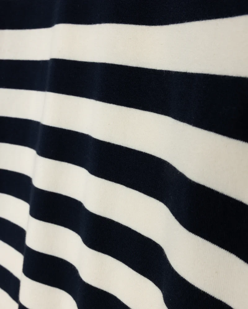 VIBE NAVY STRIPE COTTON T-SHIRT [FINAL SALE] - Image 2