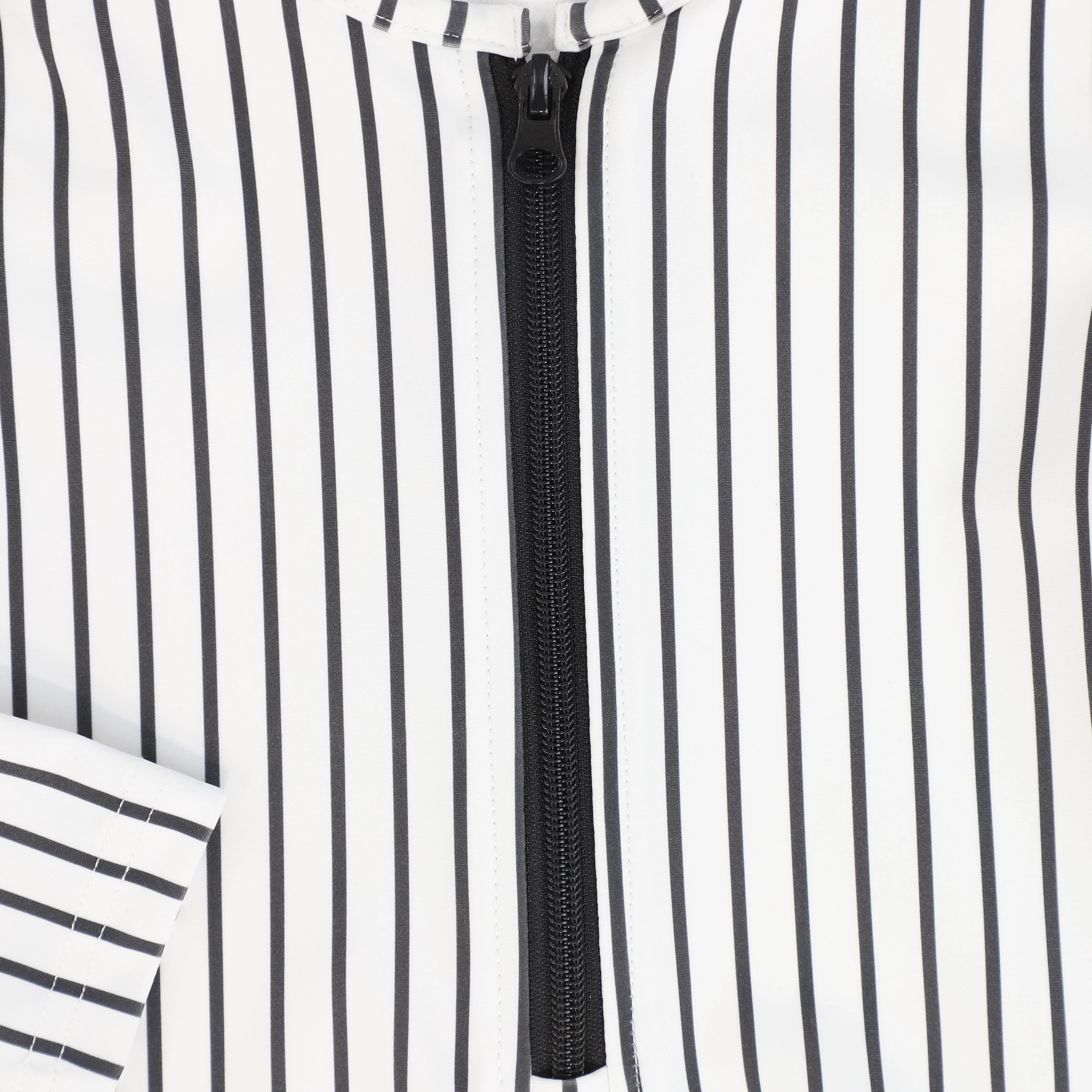 WATER CLUB GREY STRIPE HALF ZIP SWIMSUIT - Image 3