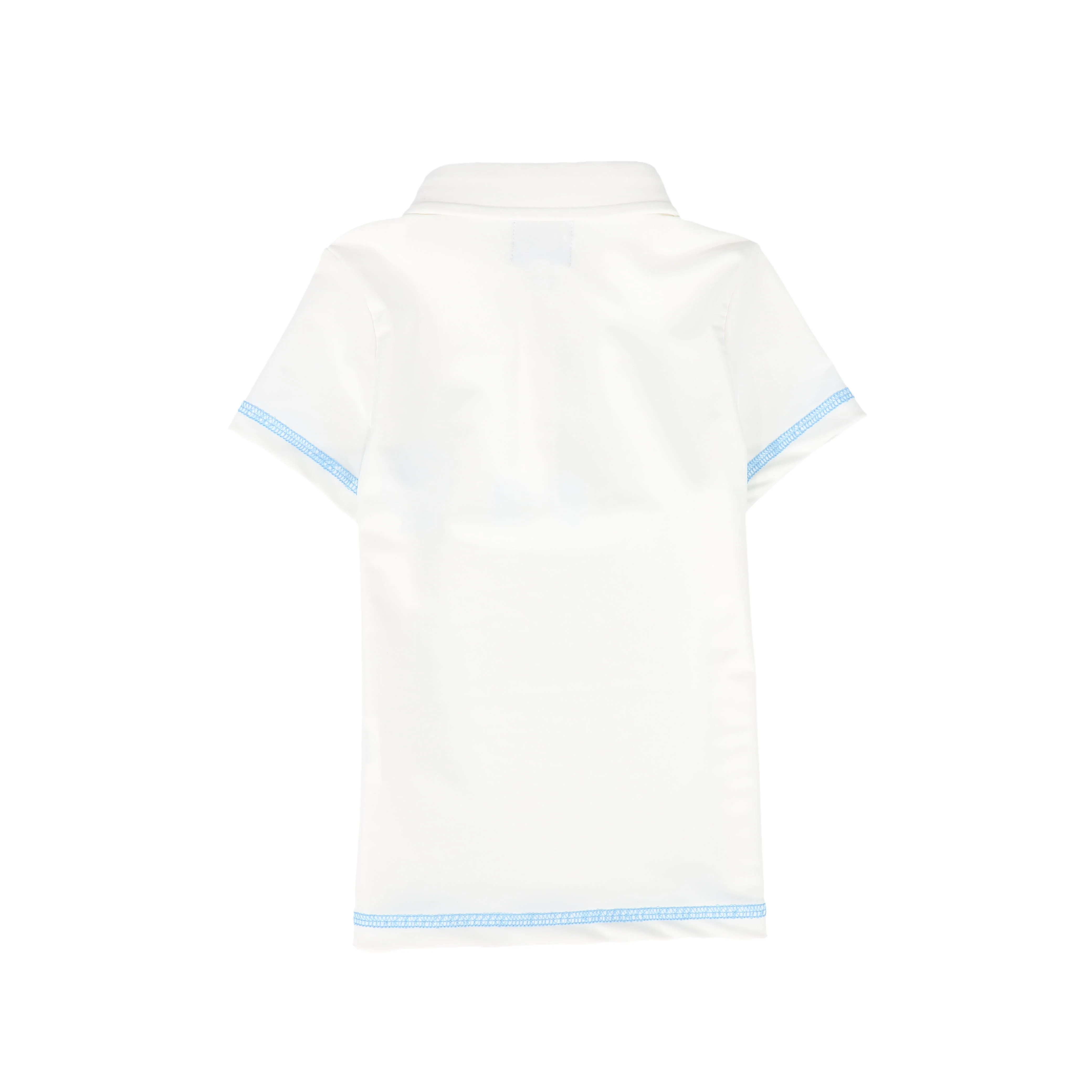 WATER CLUB WHITE/LIGHT BLUE COLLAR SWIM TOP [FINAL SALE] - Image 2